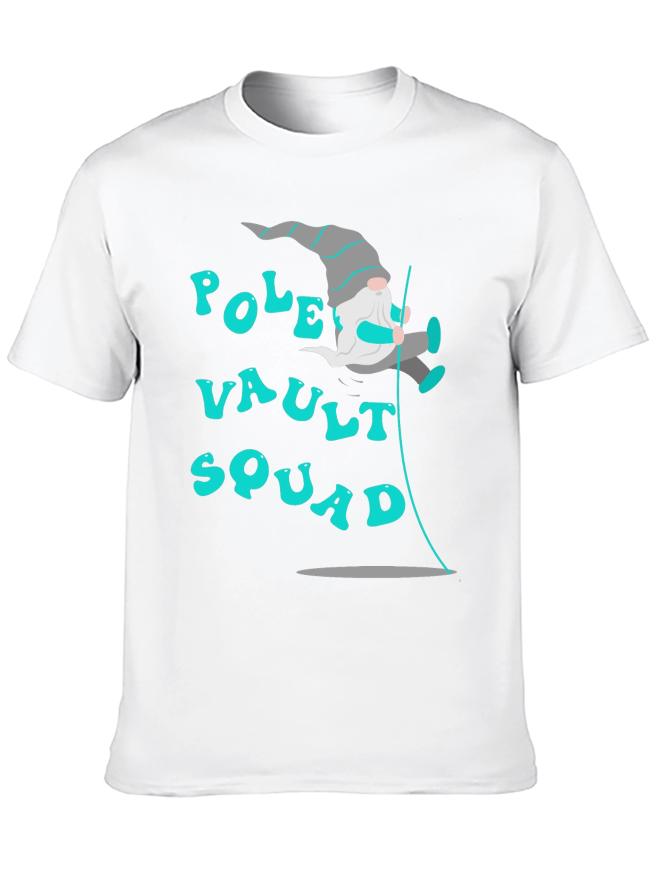Black Pole Vault Squad T-Shirt - Unique Design view 10