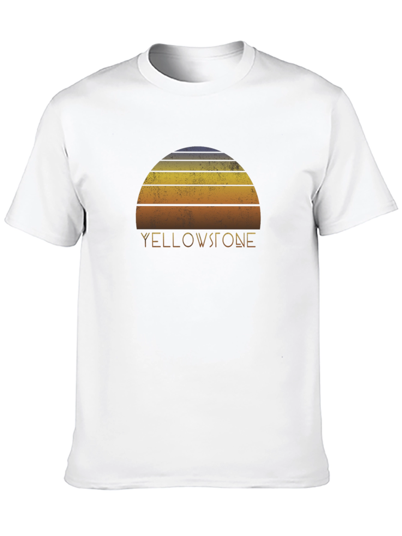 Black Yellowstone Retro Sunset Graphic Tee - Unisex view 10