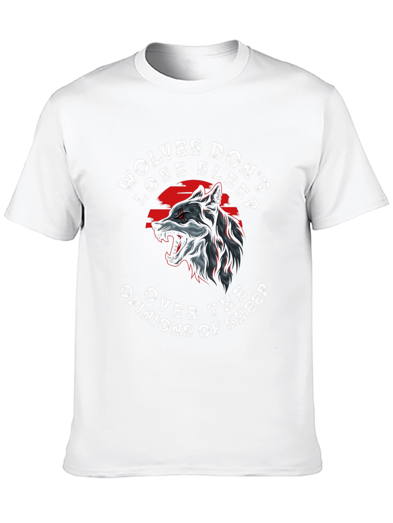 Black Wolves Don't Lose Sleep Graphic Tee - Black view 10