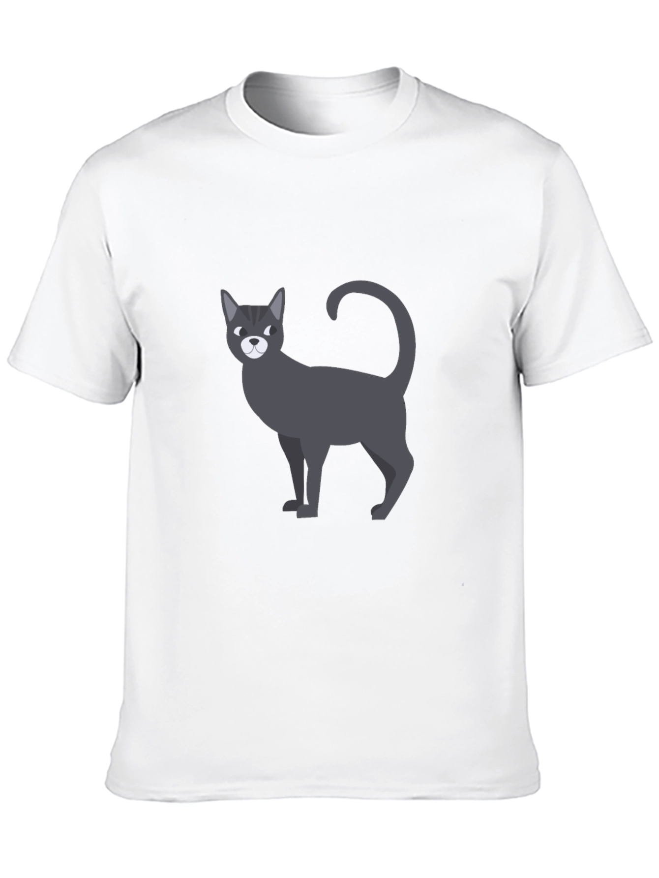 Black Cool Cat Graphic T-Shirt - Men's Black Tee view 10