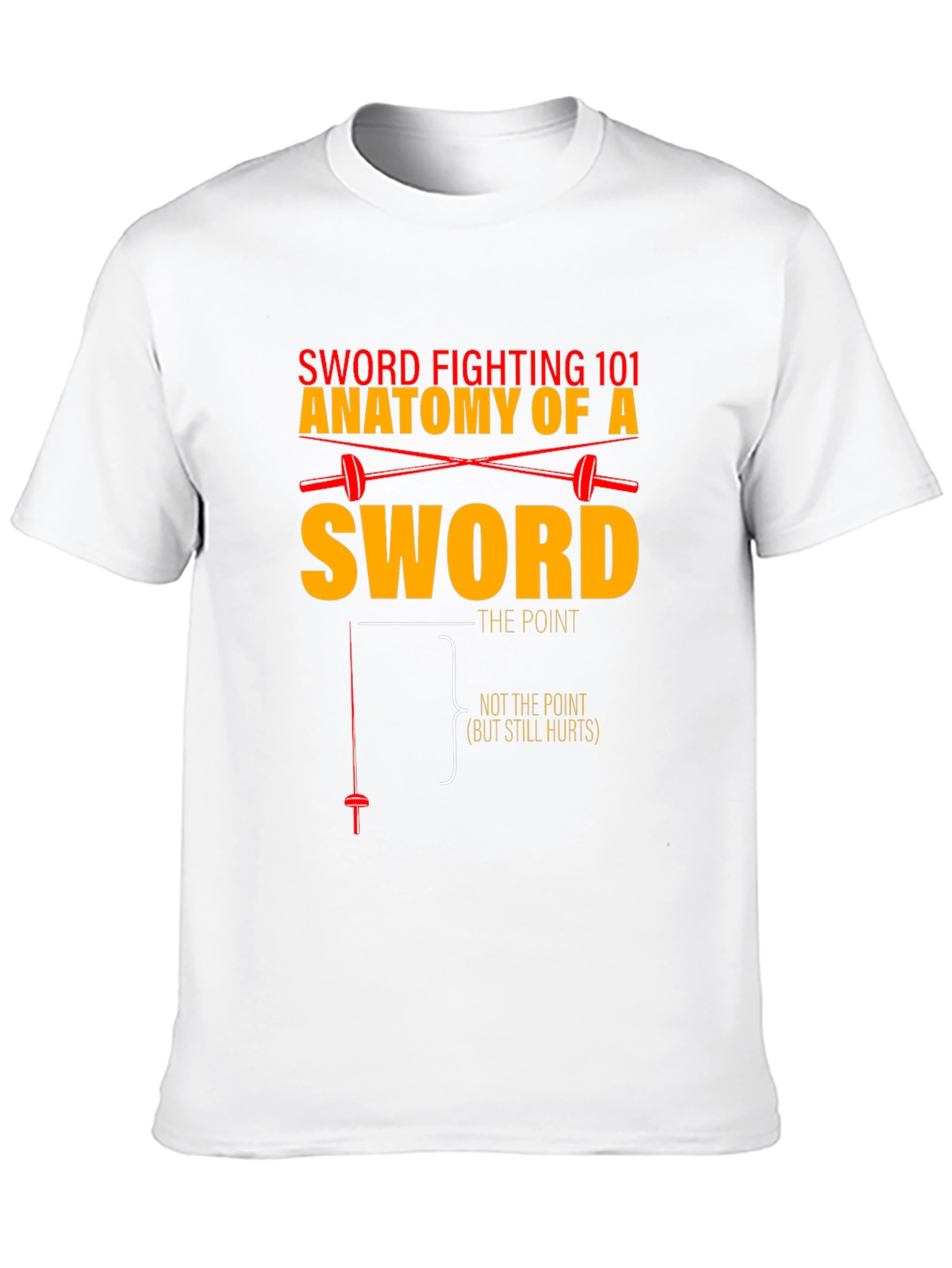 Black Sword Fighting Anatomy T-Shirt view 10