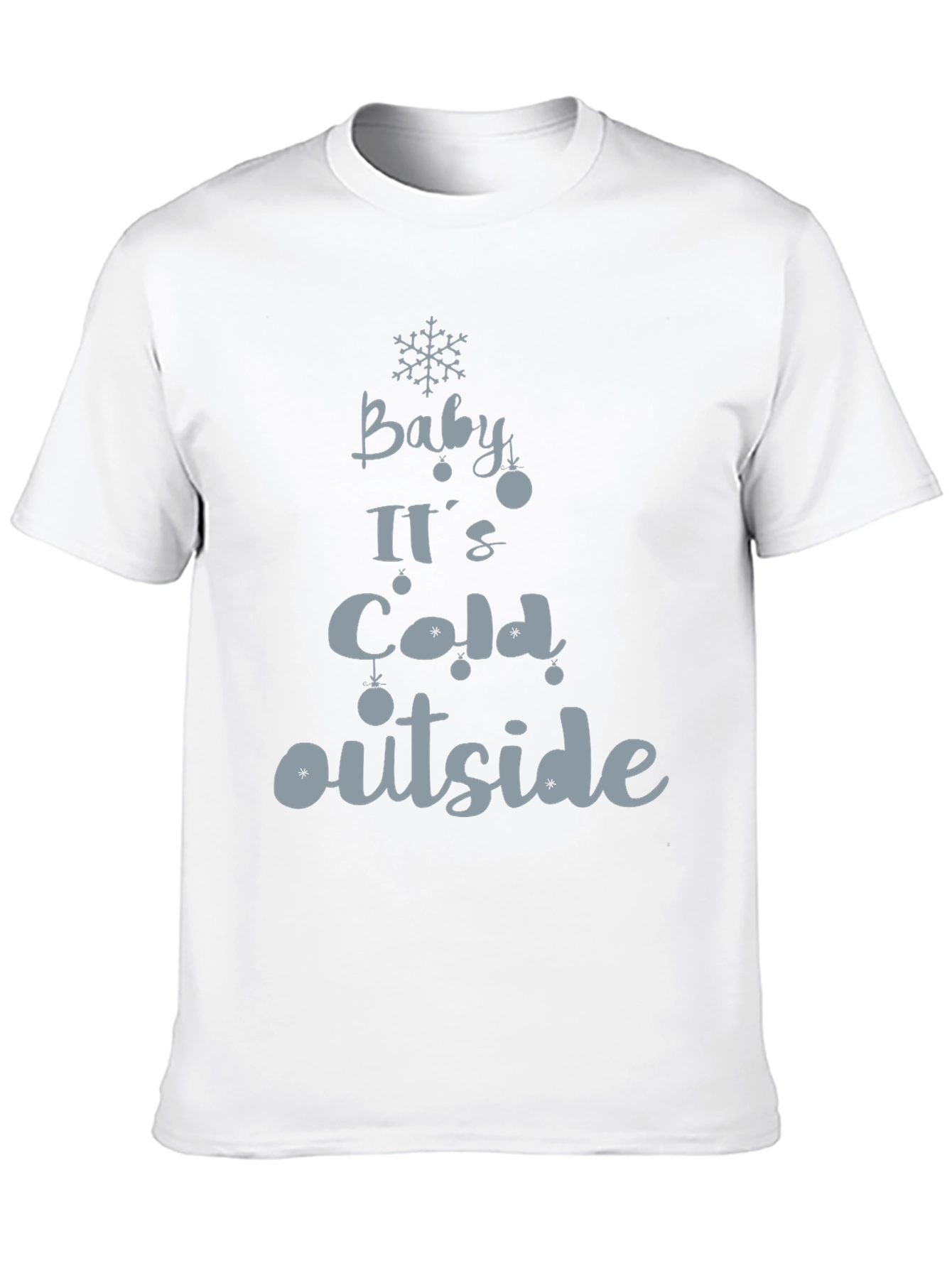 Black Baby It's Cold Outside Holiday Graphic Tee view 10