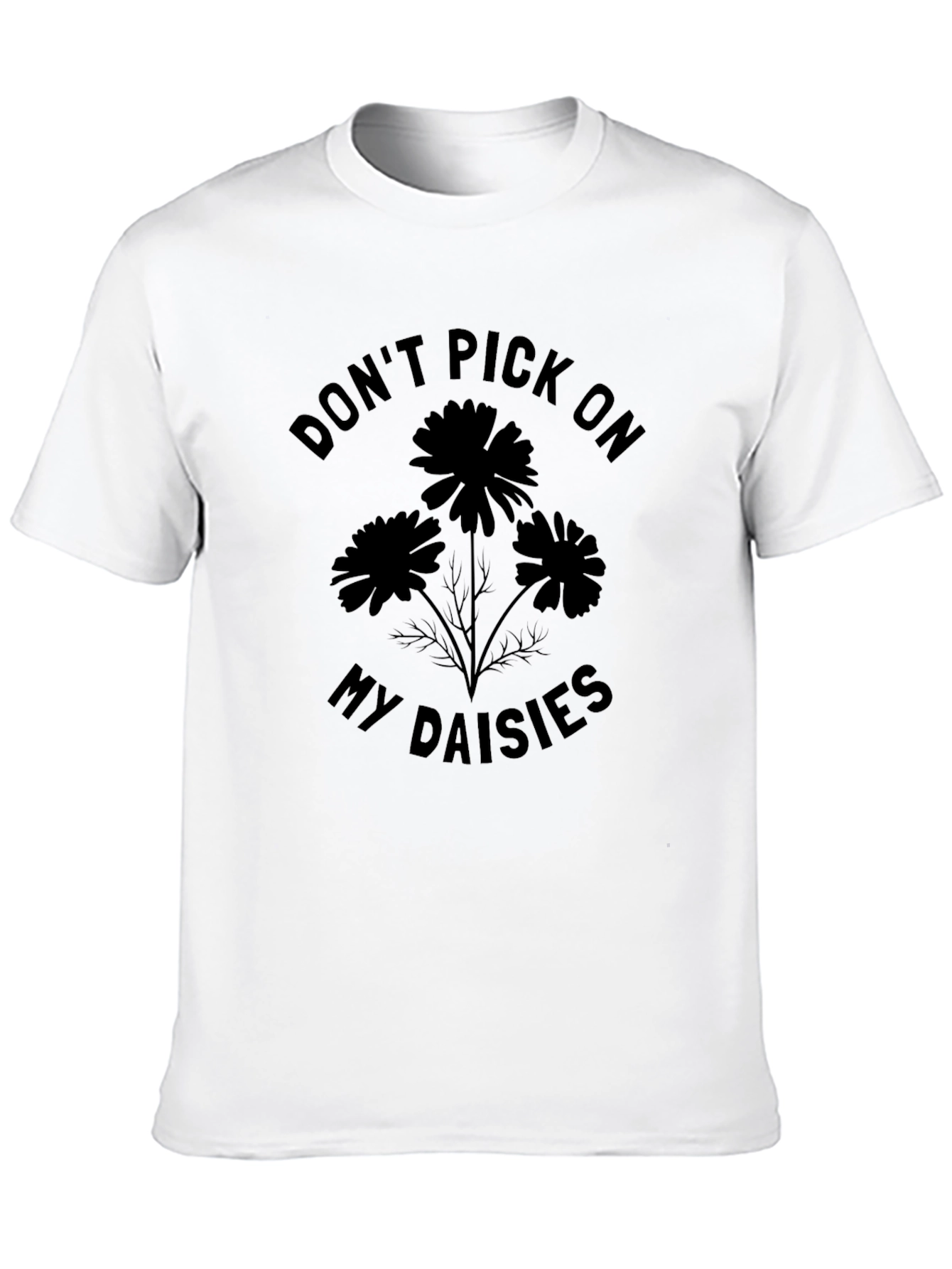 Black Don't Pick On My Daisies Graphic Tee - Black view 10