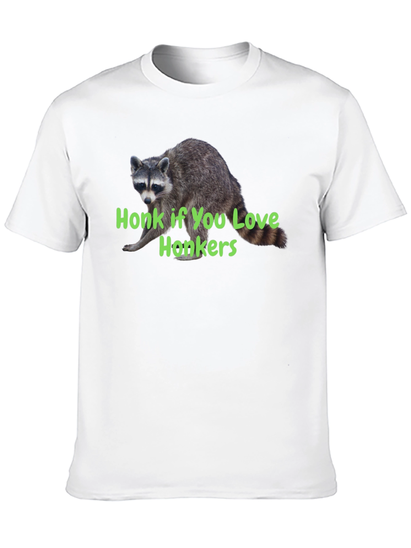 Black Honk If You Love Honkers Raccoon T-Shirt view 10