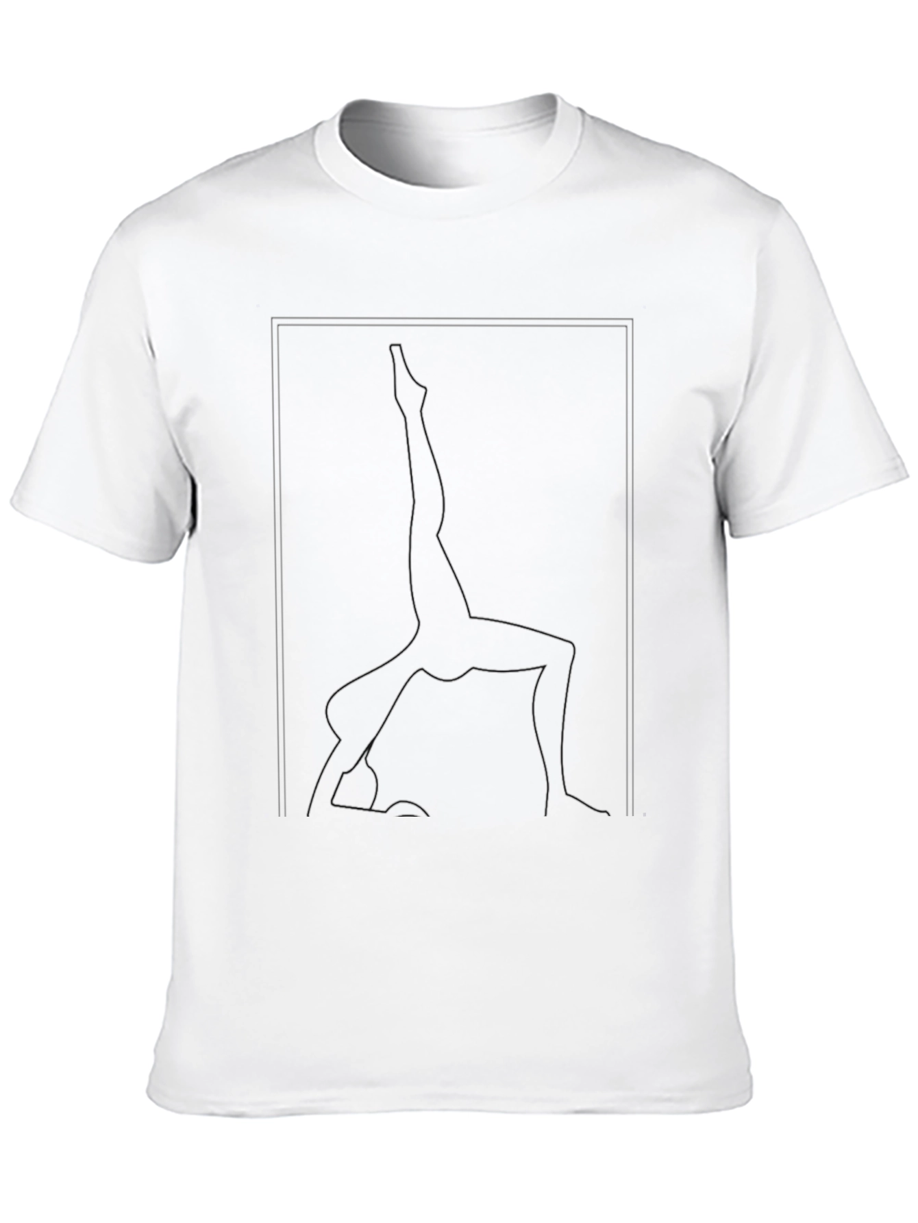 Black Yoga Pose Graphic Tee - Black Unisex T-Shirt view 10