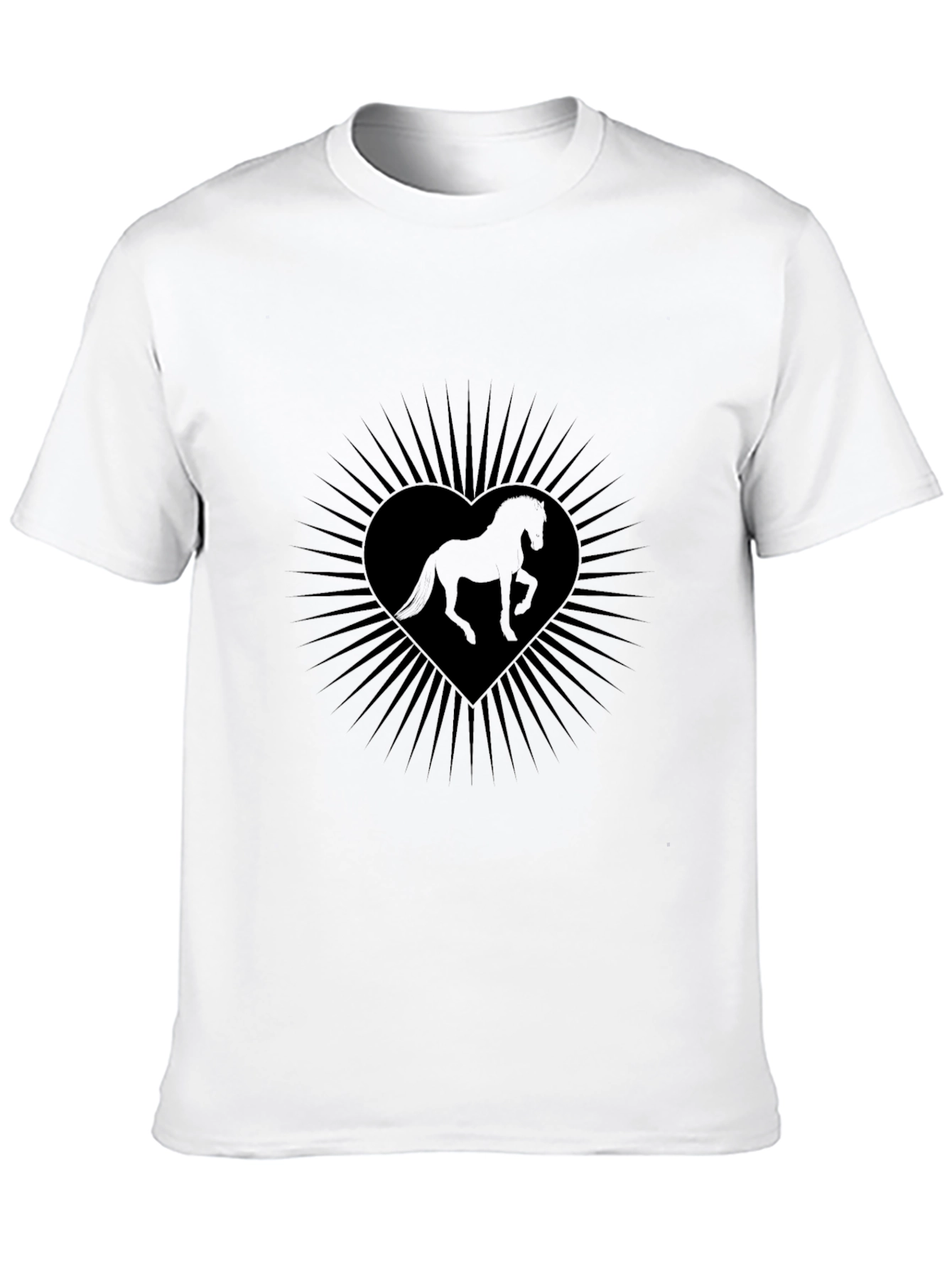 Black Horse Heart Tee - Stylish Graphic T-Shirt view 10