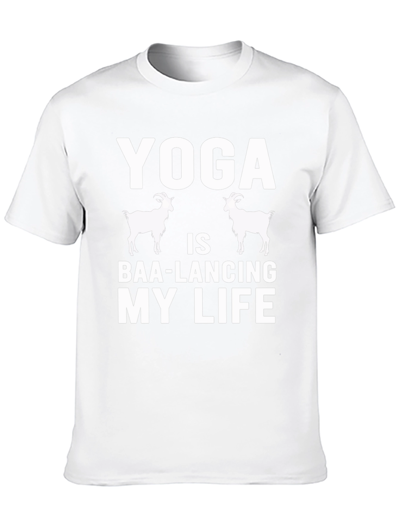 Black Yoga Goat T-Shirt - Baa-lancing My Life Tee view 10