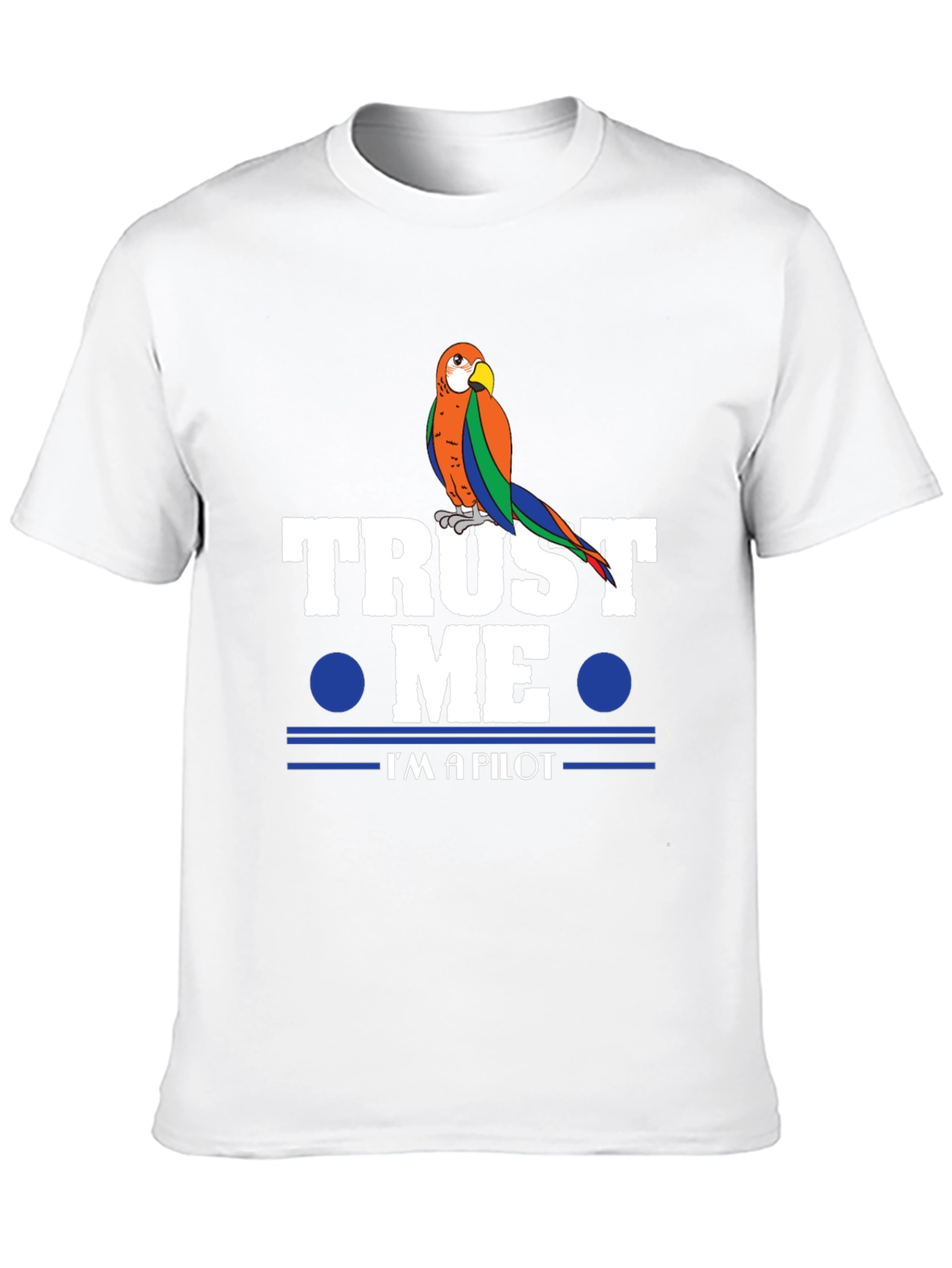 Black Trust Me, I'm A Pilot Parrot T-Shirt view 10