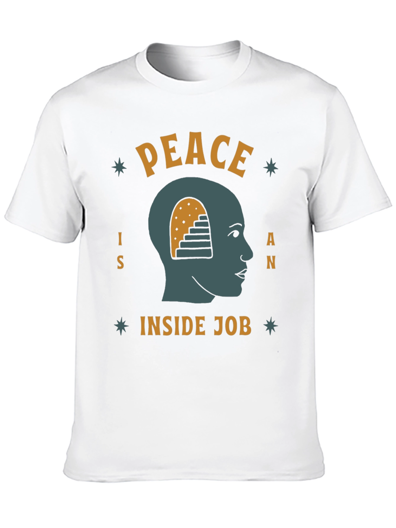 Black Peace Inside Job T-Shirt Graphic Tee view 10
