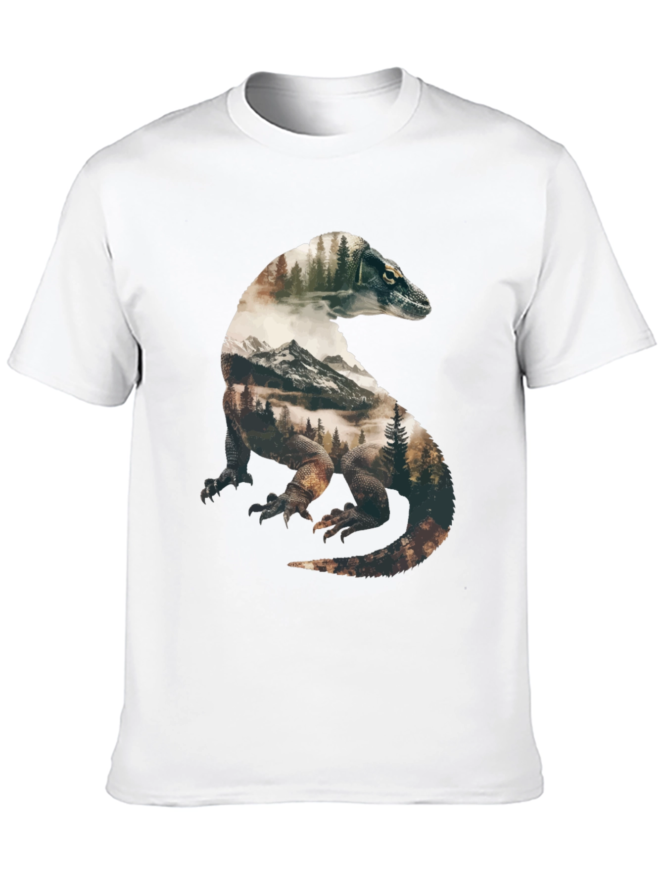 Black Komodo Dragon Nature Graphic Tee view 10