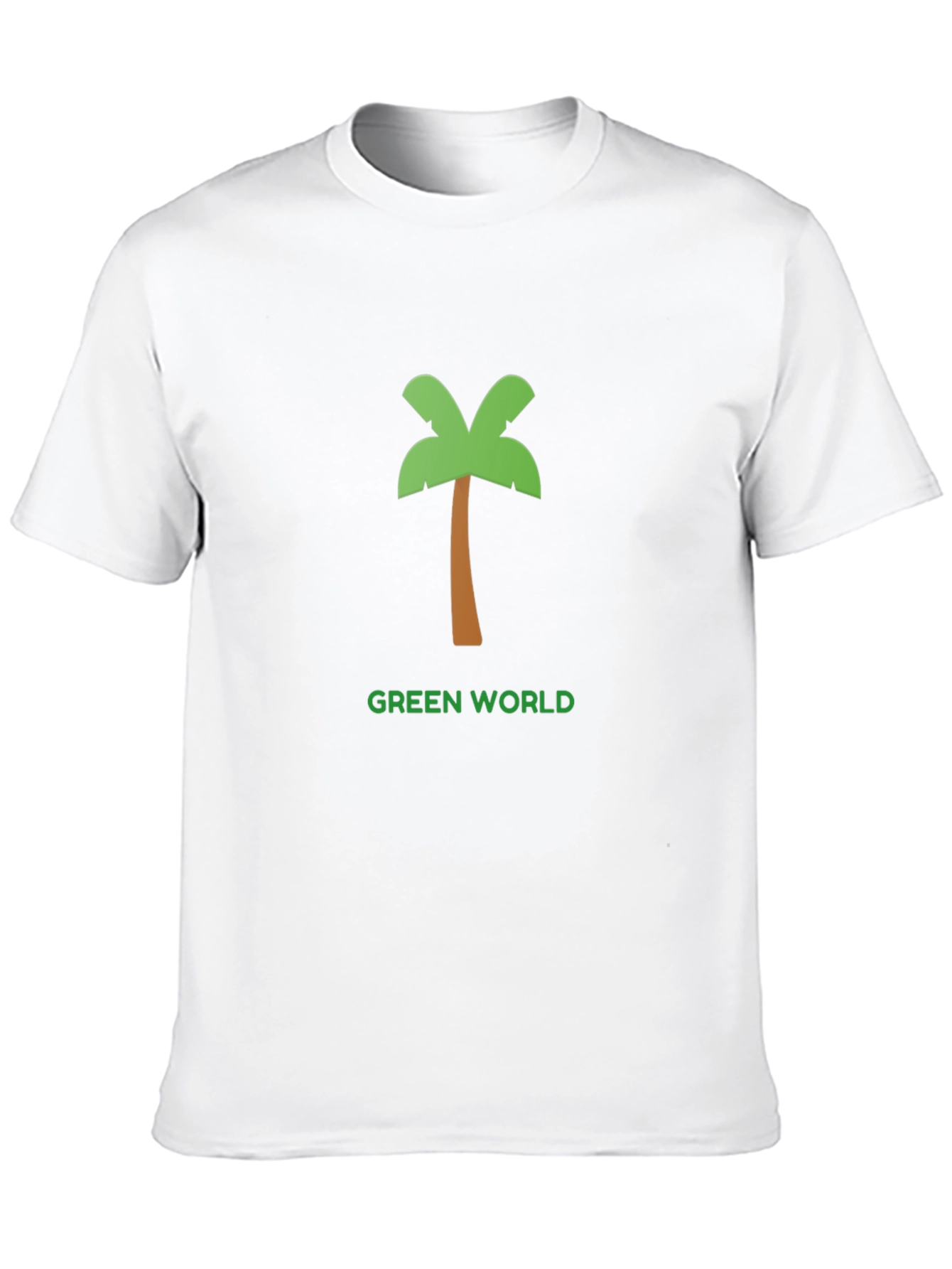 Black Green World Palm Tree Graphic Tee view 10
