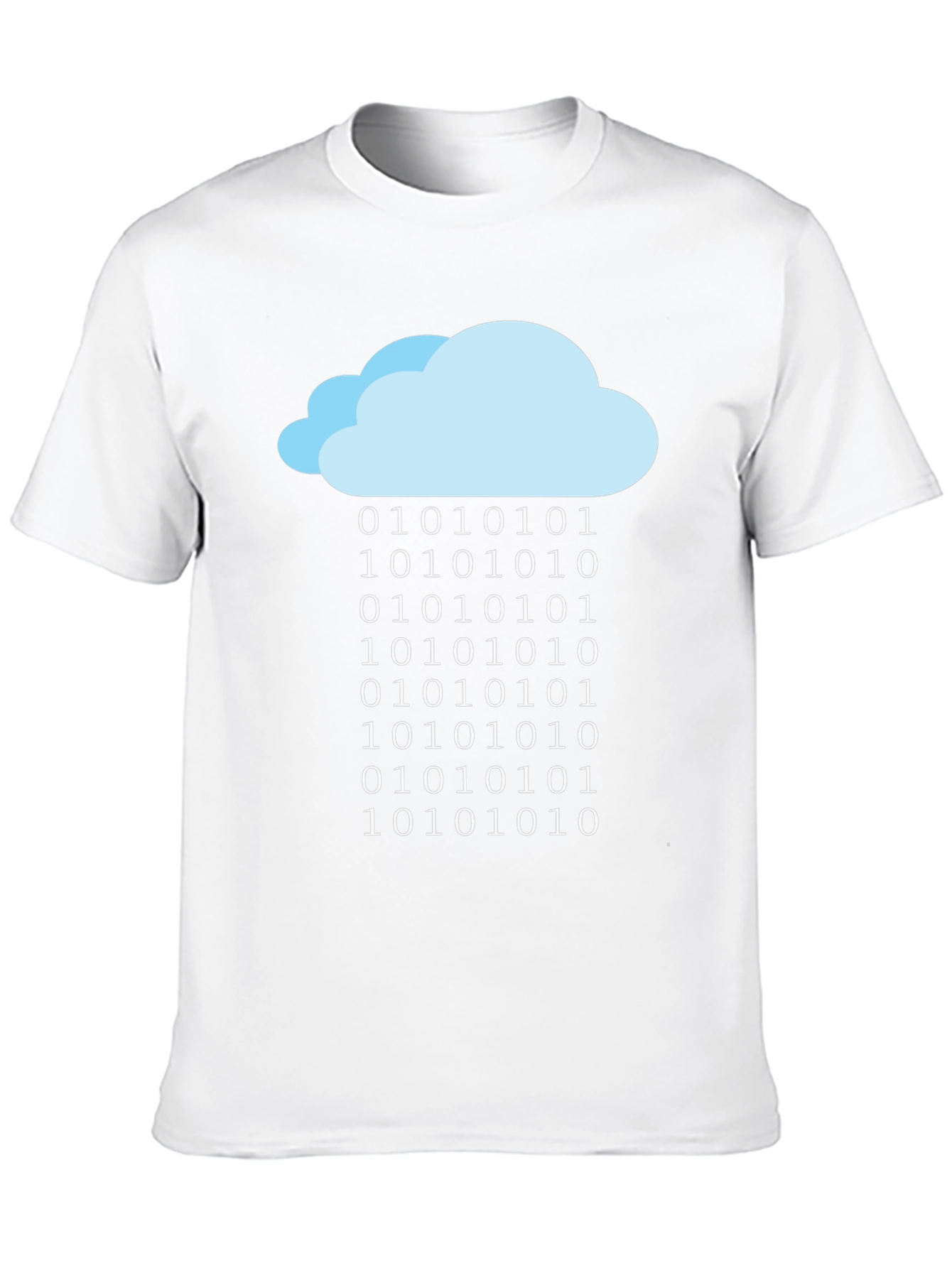 Black Cloud Data T-Shirt - Binary Rain Tee view 10