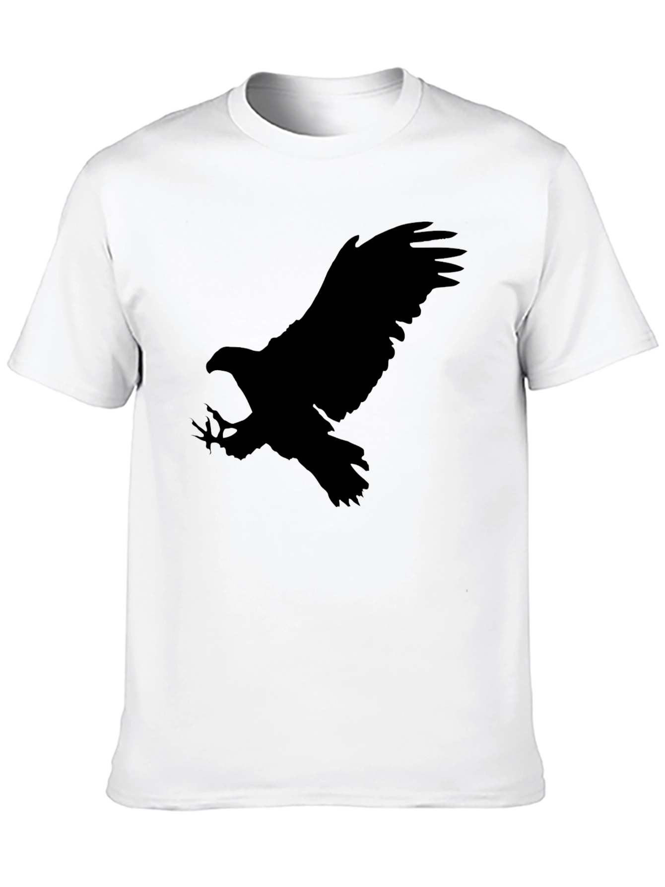 Black Eagle Silhouette Black Graphic Tee view 10