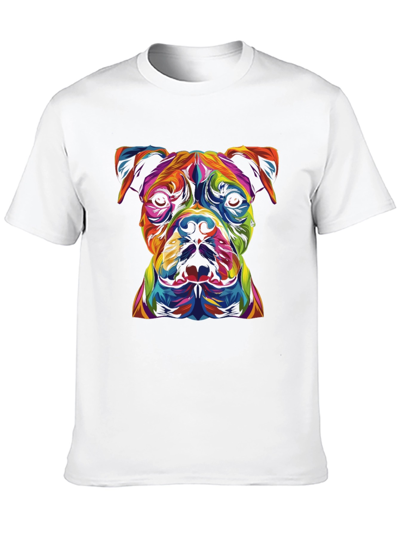 Black Colorful Dog Graphic Black T-Shirt view 10