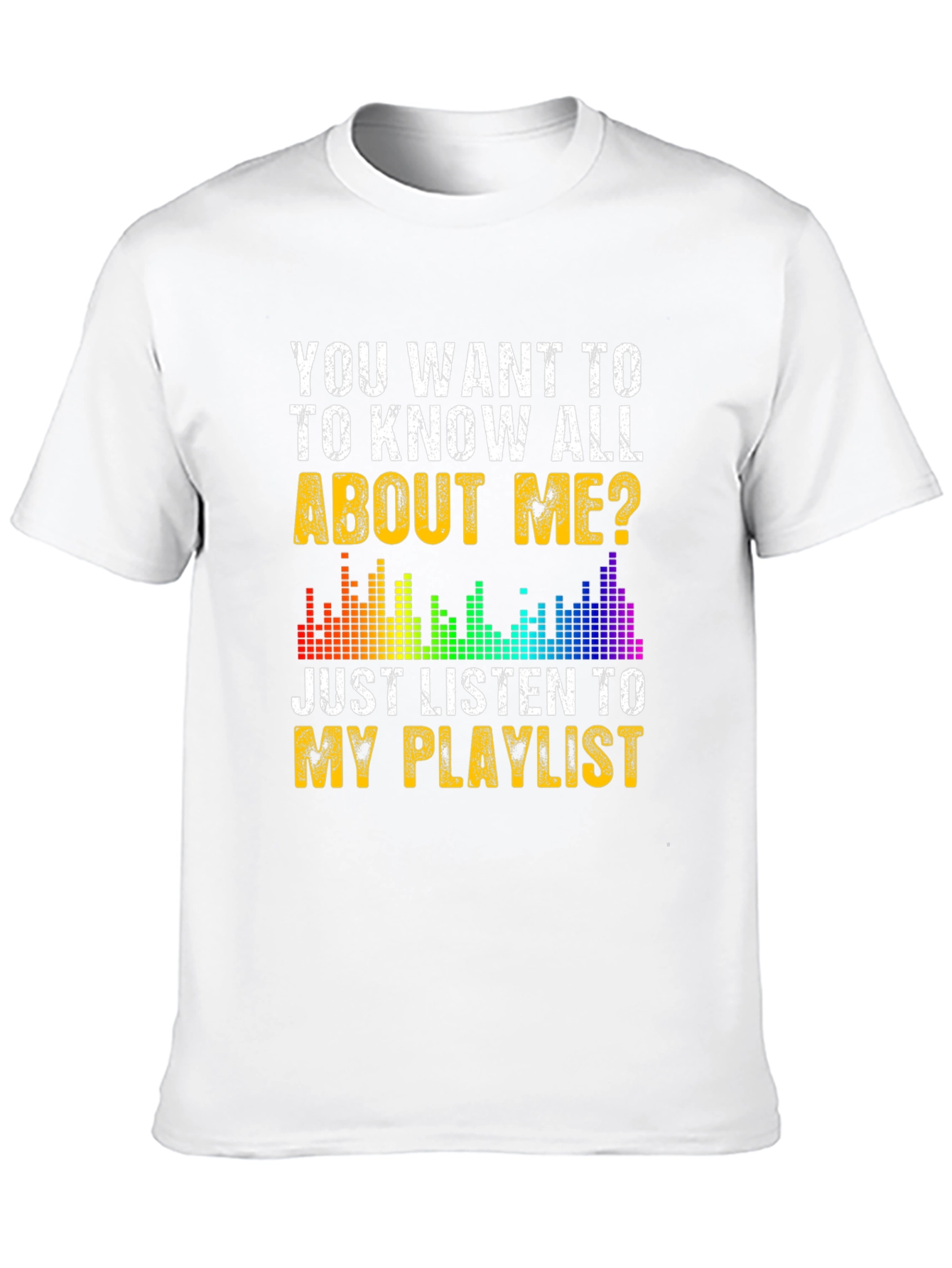 Black Listen to My Playlist Graphic Tee view 10