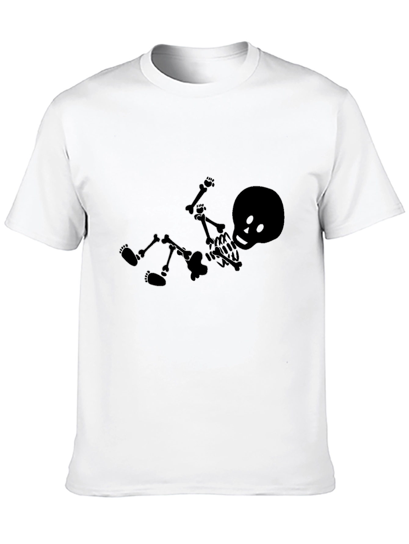 Black Skeleton Baby Graphic Tee - Black view 10