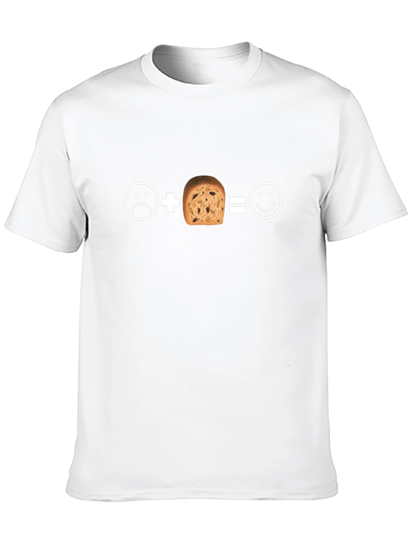 Black Sad Plus Bread Equals Happy T-Shirt view 10