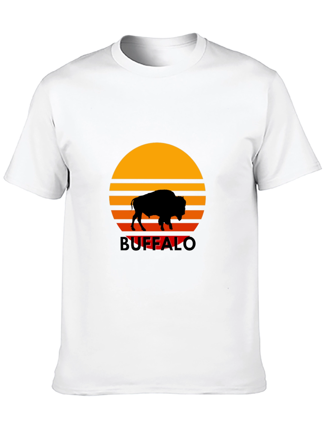 Black Buffalo Sunset Graphic Tee - Retro Style view 10