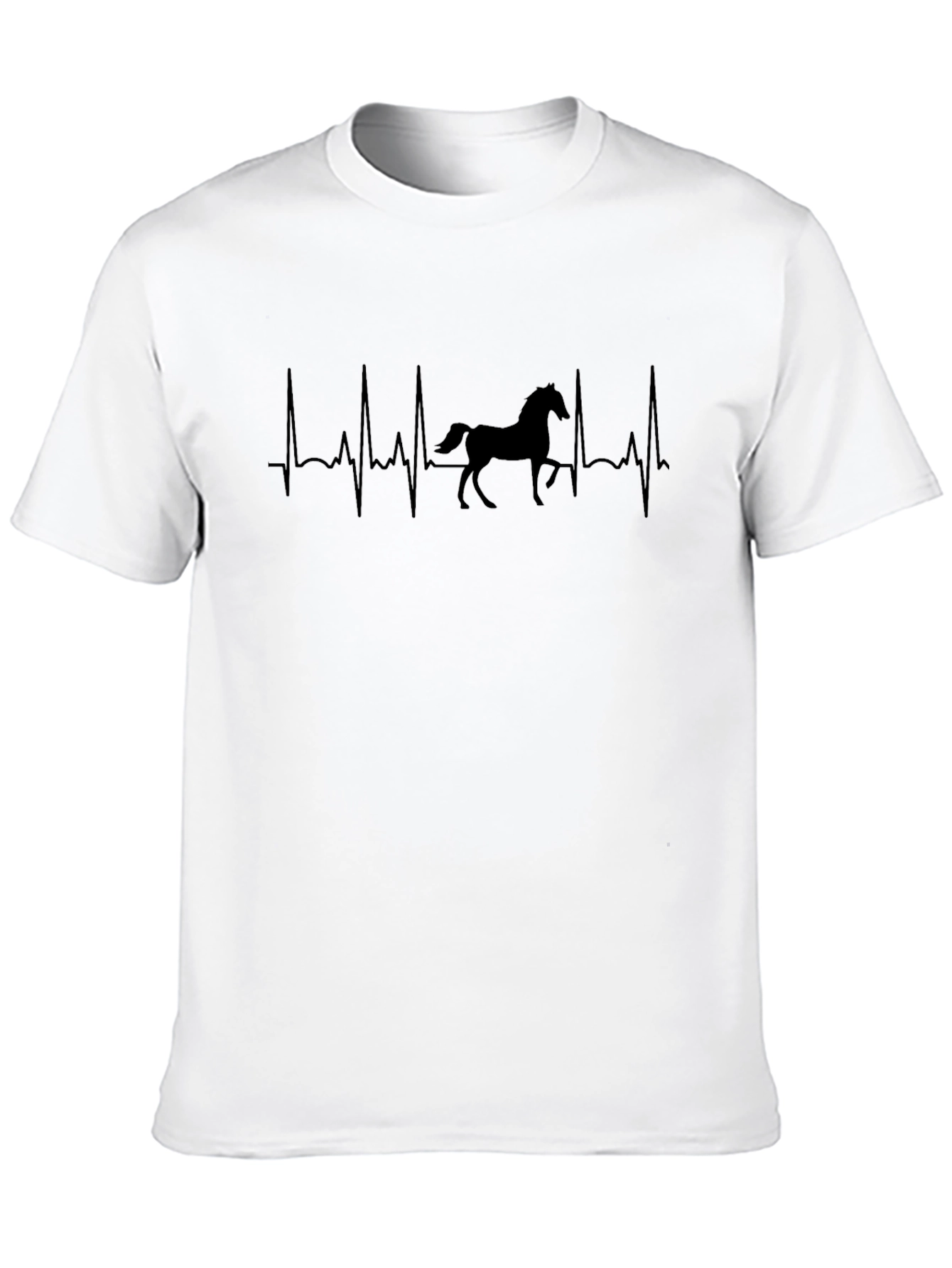 Black Horse Heartbeat T-Shirt - Equestrian Lover Tee view 10
