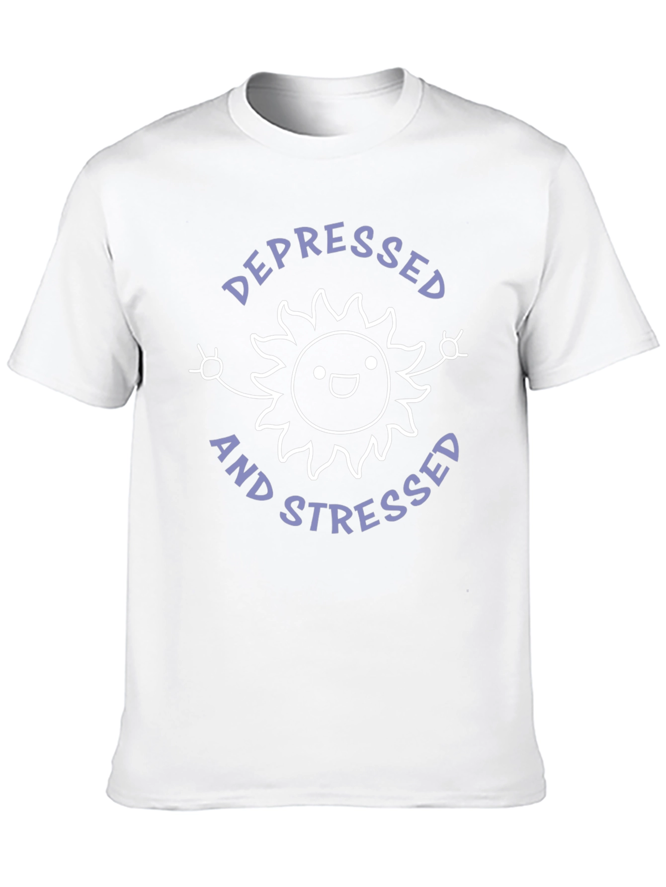 Black Depressed and Stressed T-Shirt view 10