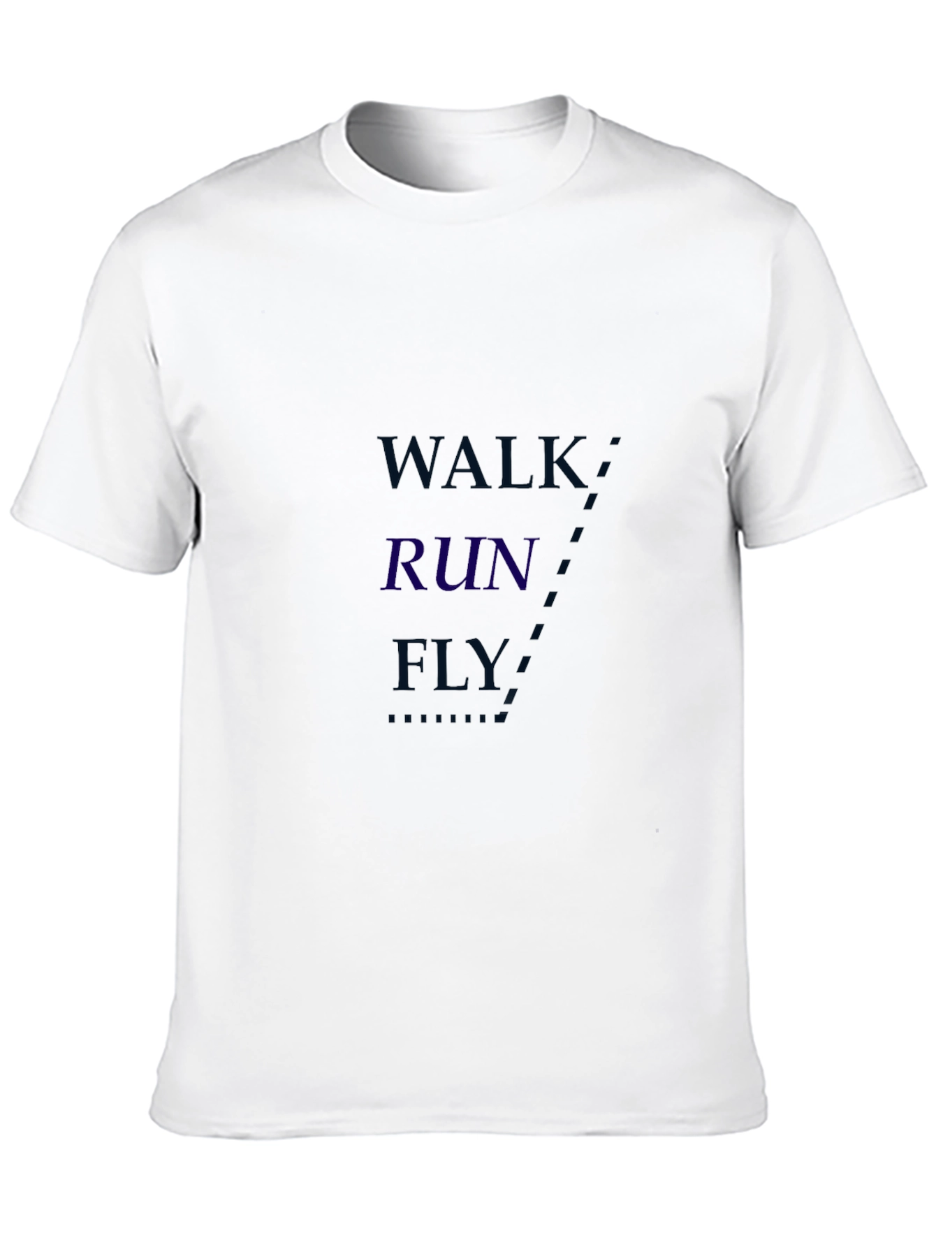 Black Walk, Run, Fly Graphic T-Shirt - Motivational Tee view 10