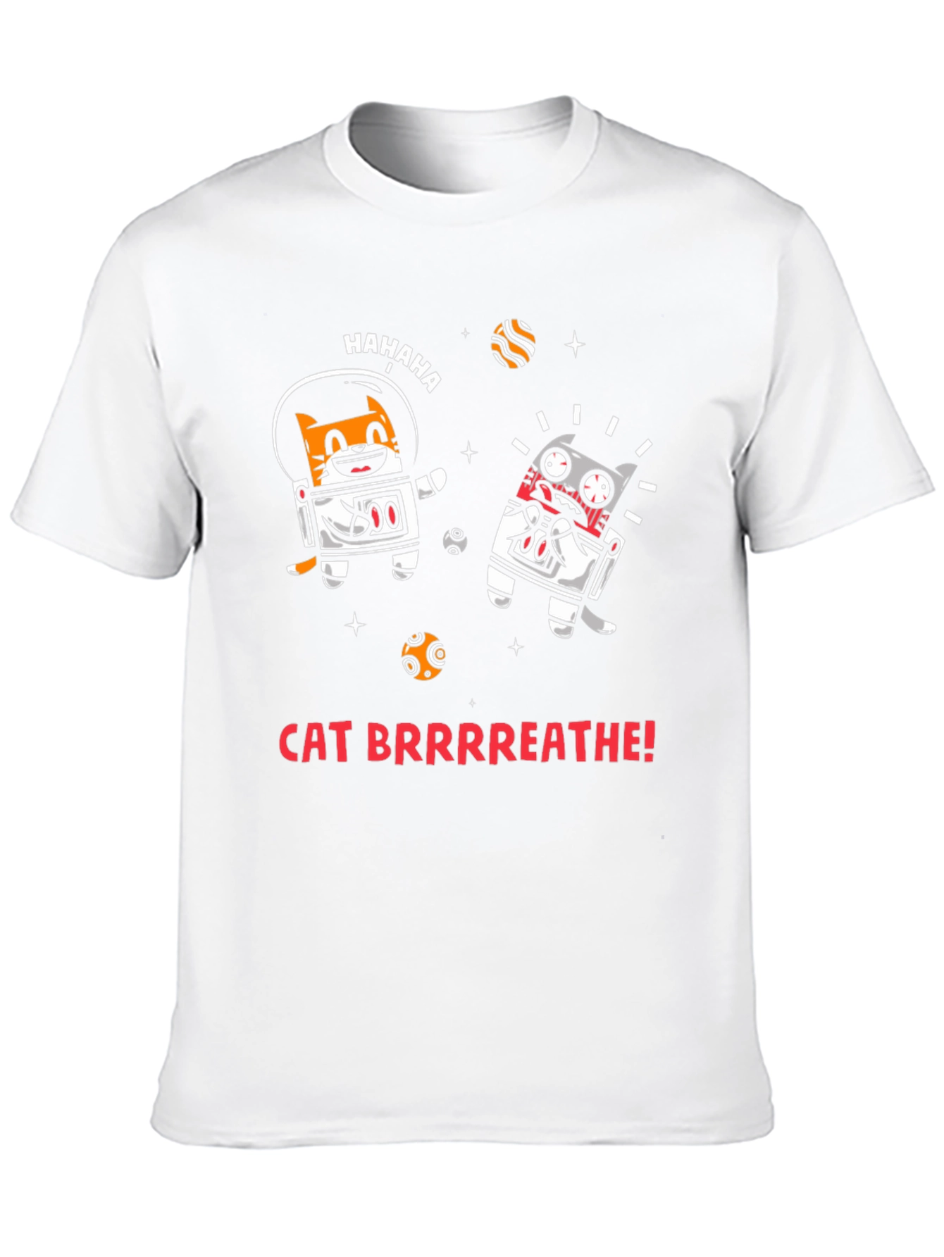 Black Cat Brrrreathe! Graphic Tee view 10