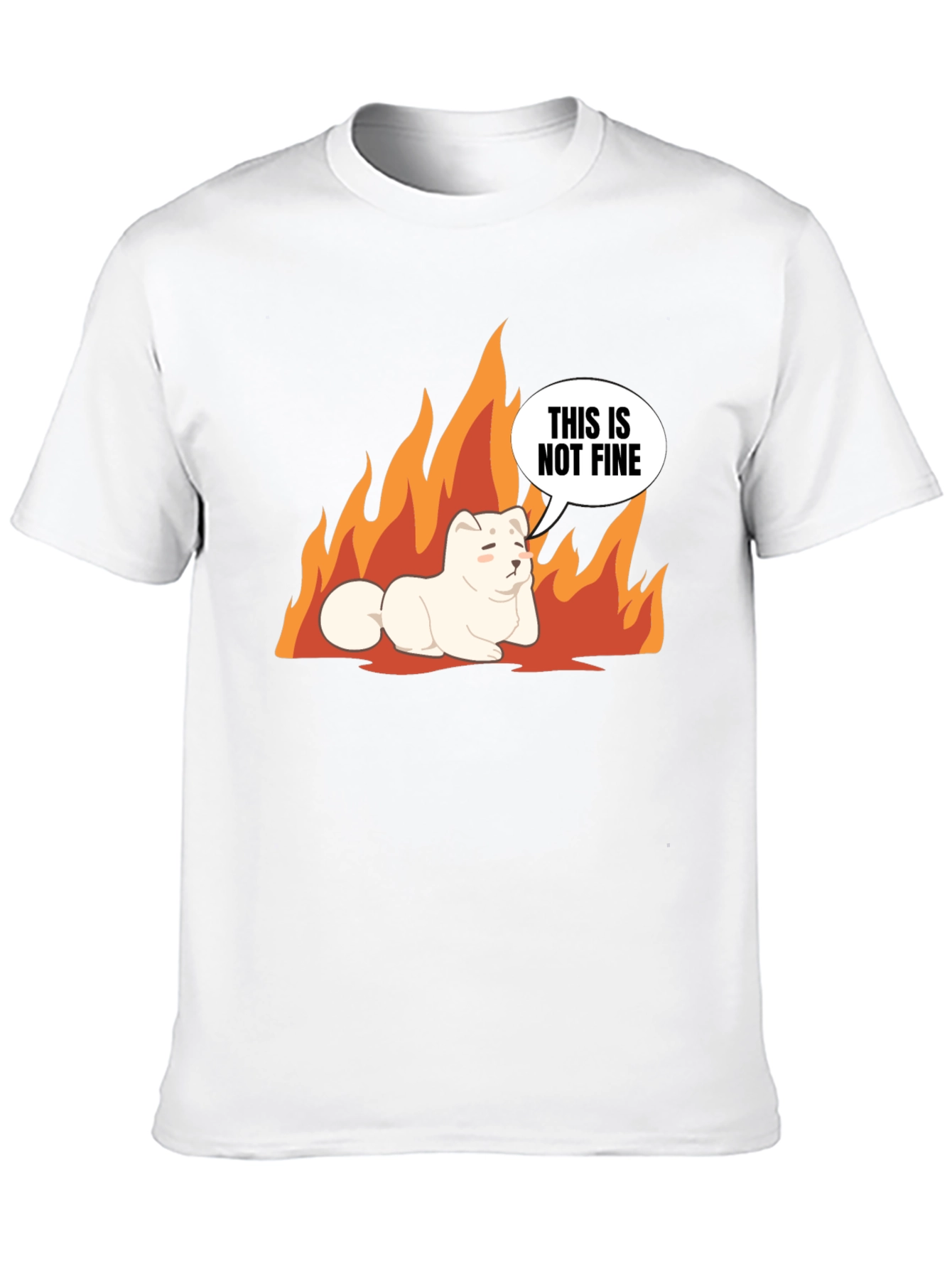 Black This Is Not Fine Dog Meme T-Shirt view 10
