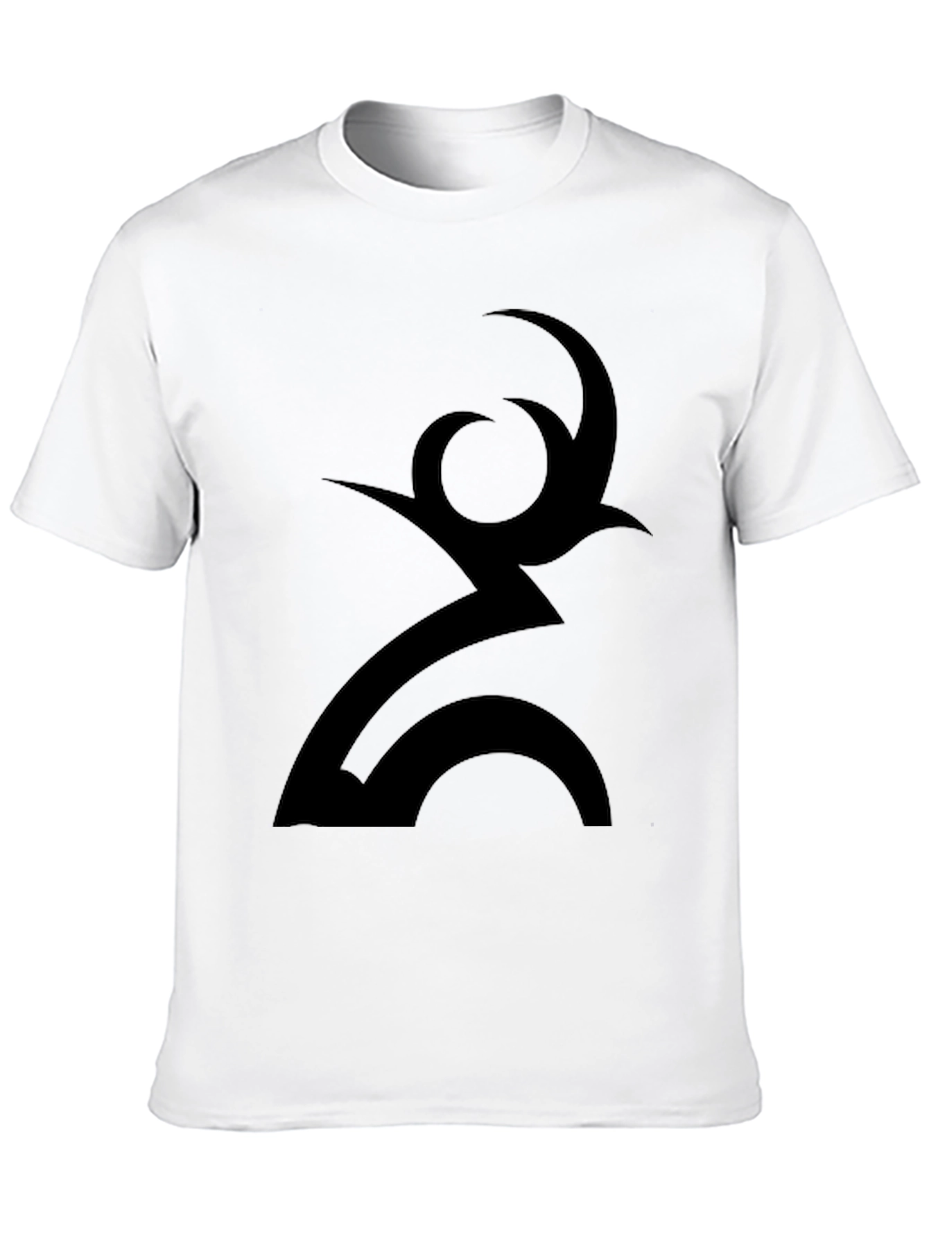 Abstract Symbol Graphic Black T-Shirt - 10