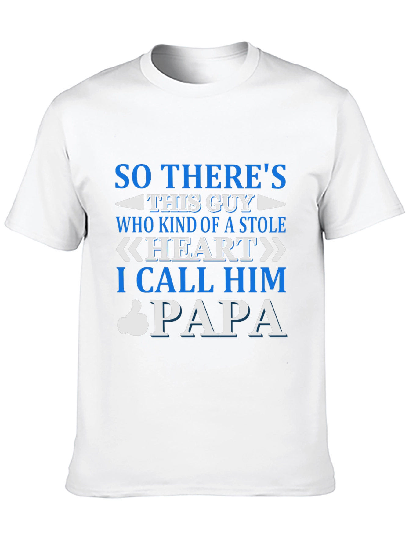 Black Papa Heart Stealer Men's Black Graphic T-Shirt view 10