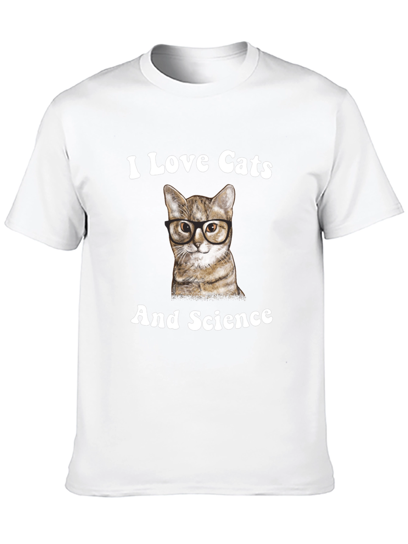 Black I Love Cats And Science T-Shirt view 10