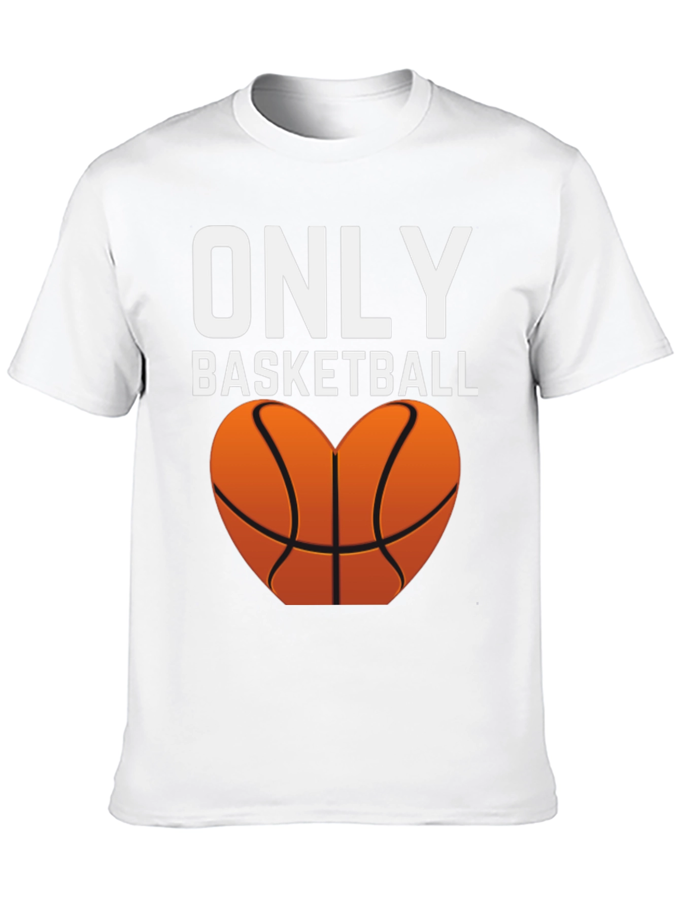 Black Only Basketball Heart Graphic Tee view 10