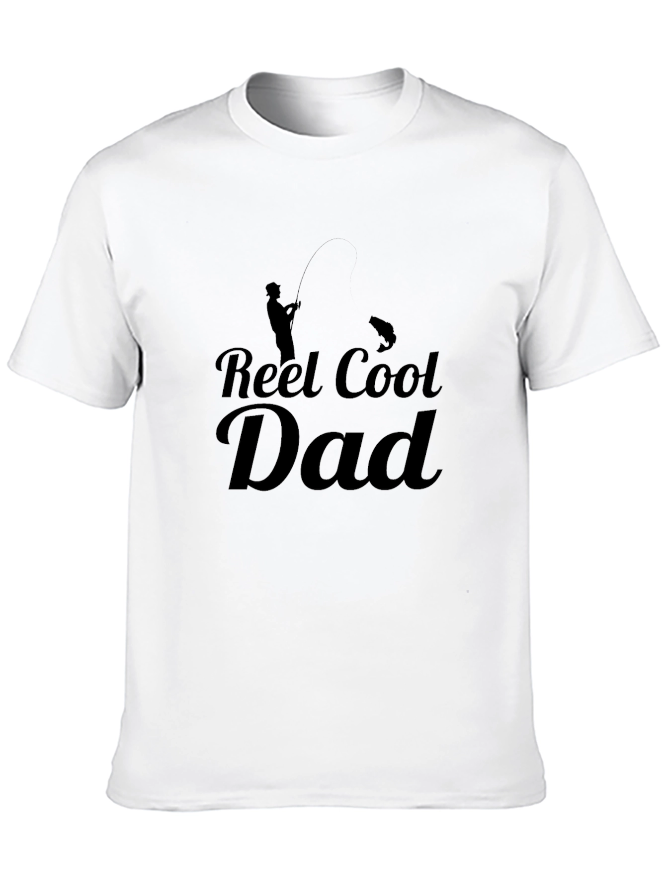 Black Reel Cool Dad Fishing T-Shirt - Black view 10