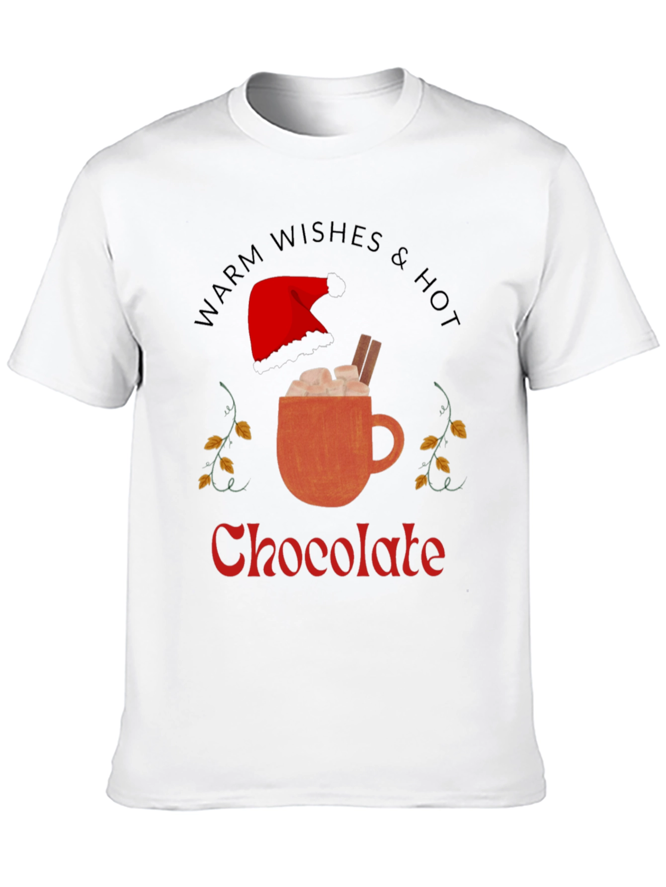 Black Warm Wishes & Hot Chocolate Graphic Tee view 10