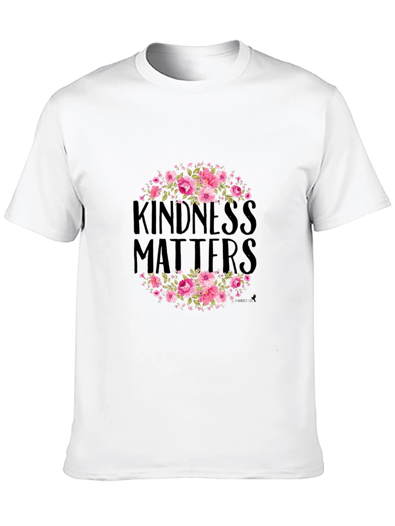 Black Kindness Matters Floral T-Shirt - Black view 10