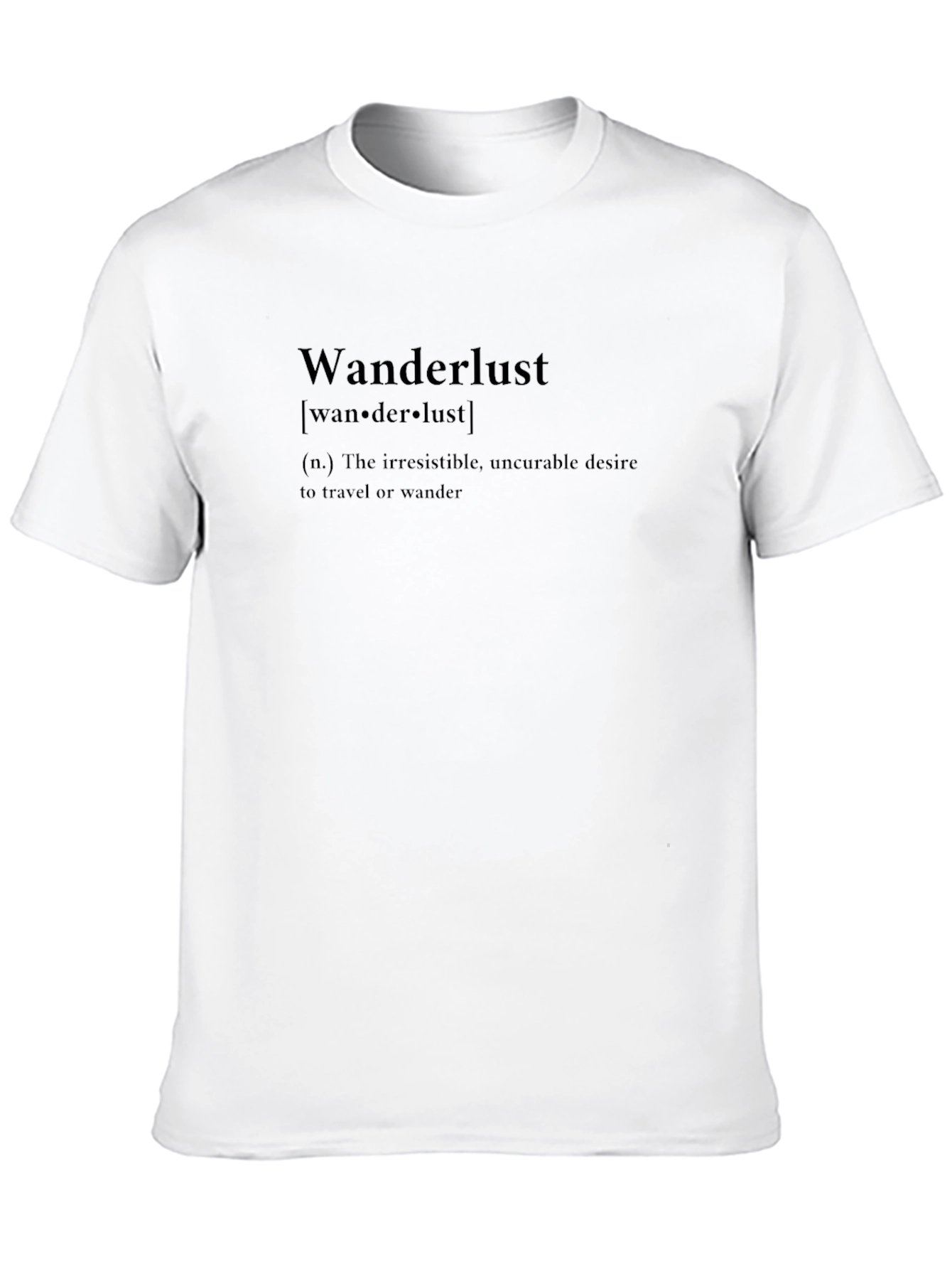 Black Wanderlust Definition Graphic Tee - Black view 10