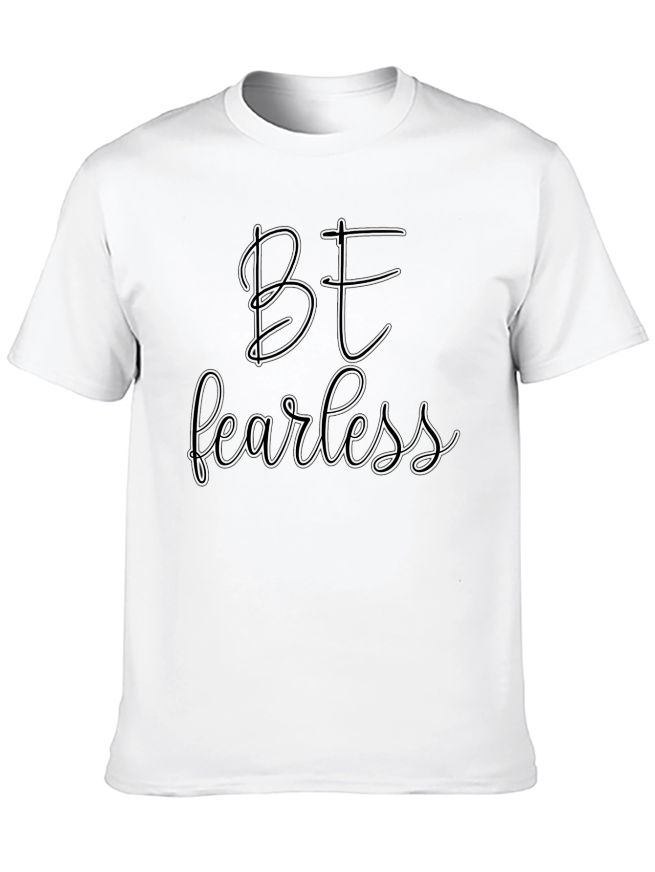 Black Be Fearless Graphic Tee - Black Casual T-Shirt view 10