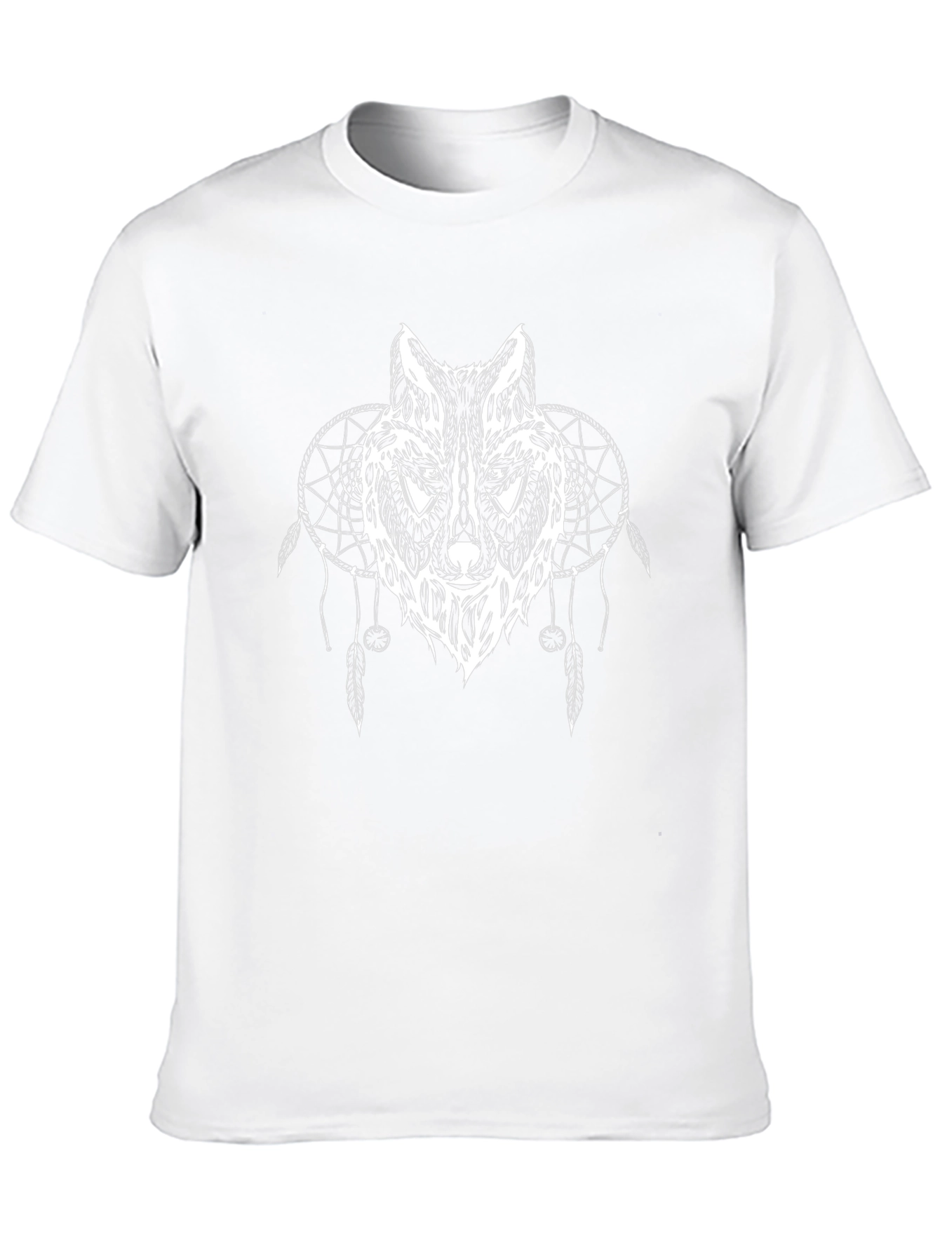 Black Wolf Dreamcatcher Graphic T-Shirt - Stylish Men's Tee view 10