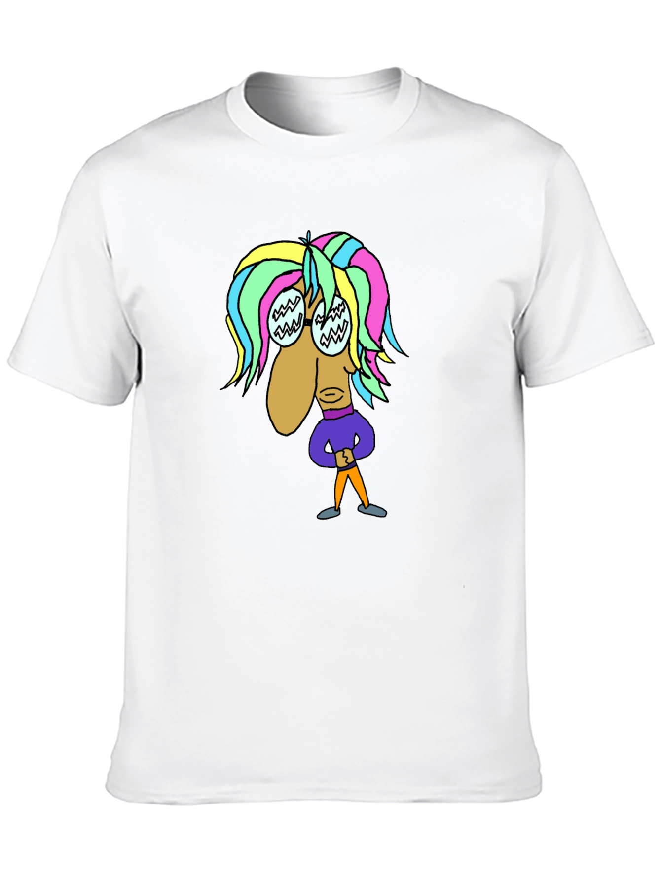 Black Cartoon Character Black T-Shirt view 10