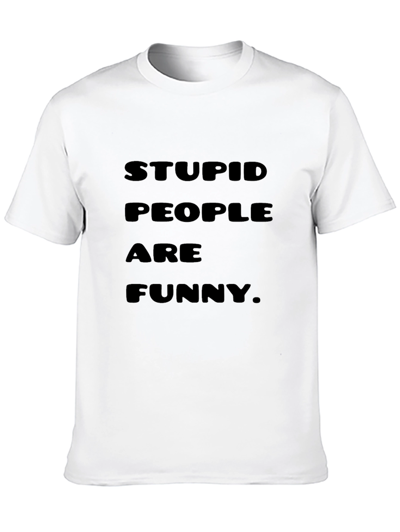 Black Stupid People Are Funny Graphic Tee - Black view 10