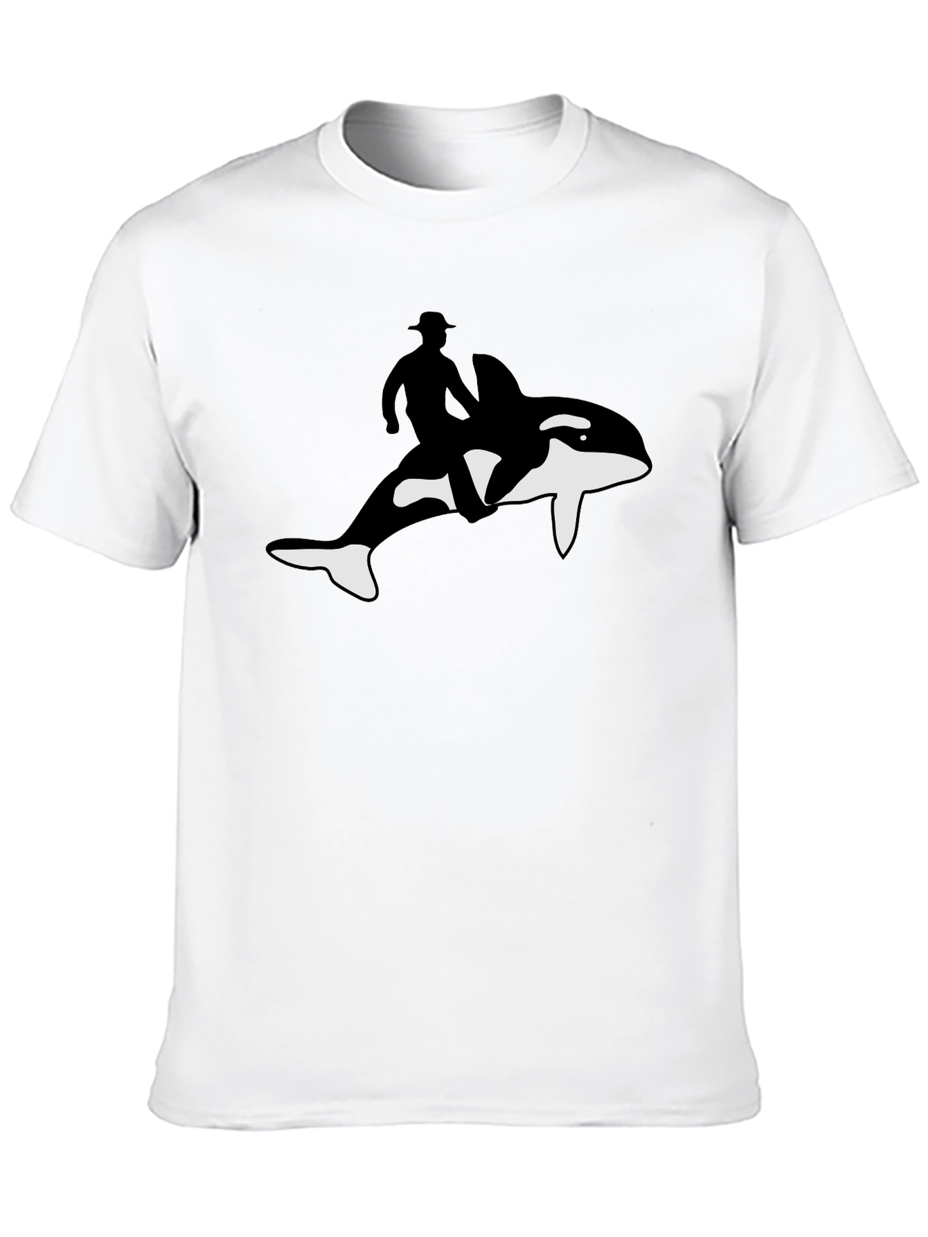 Black Orca Rider T-Shirt - Black Cotton Blend view 10