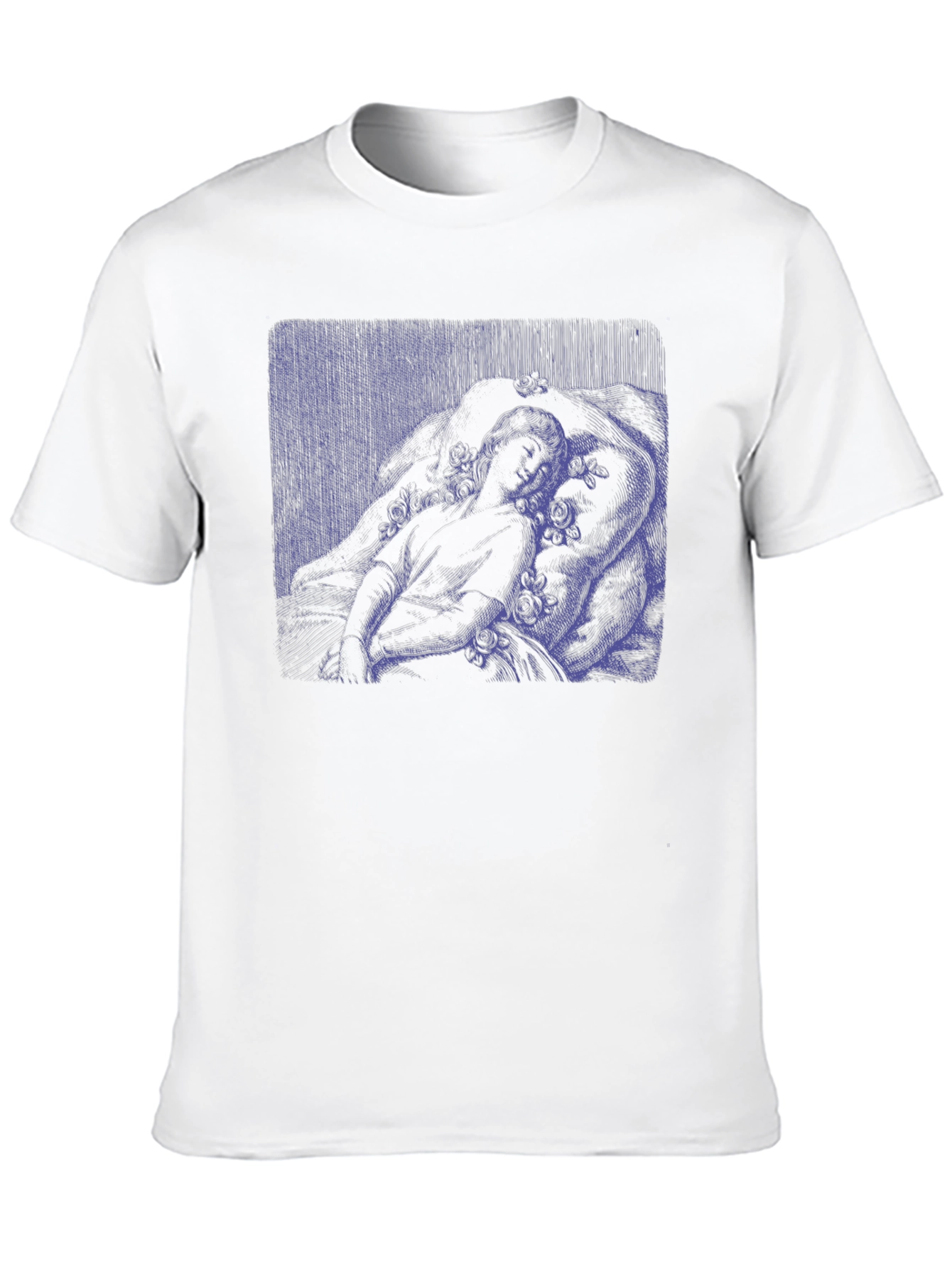 Black Artistic Graphic Tee - Black Cotton Blend view 10