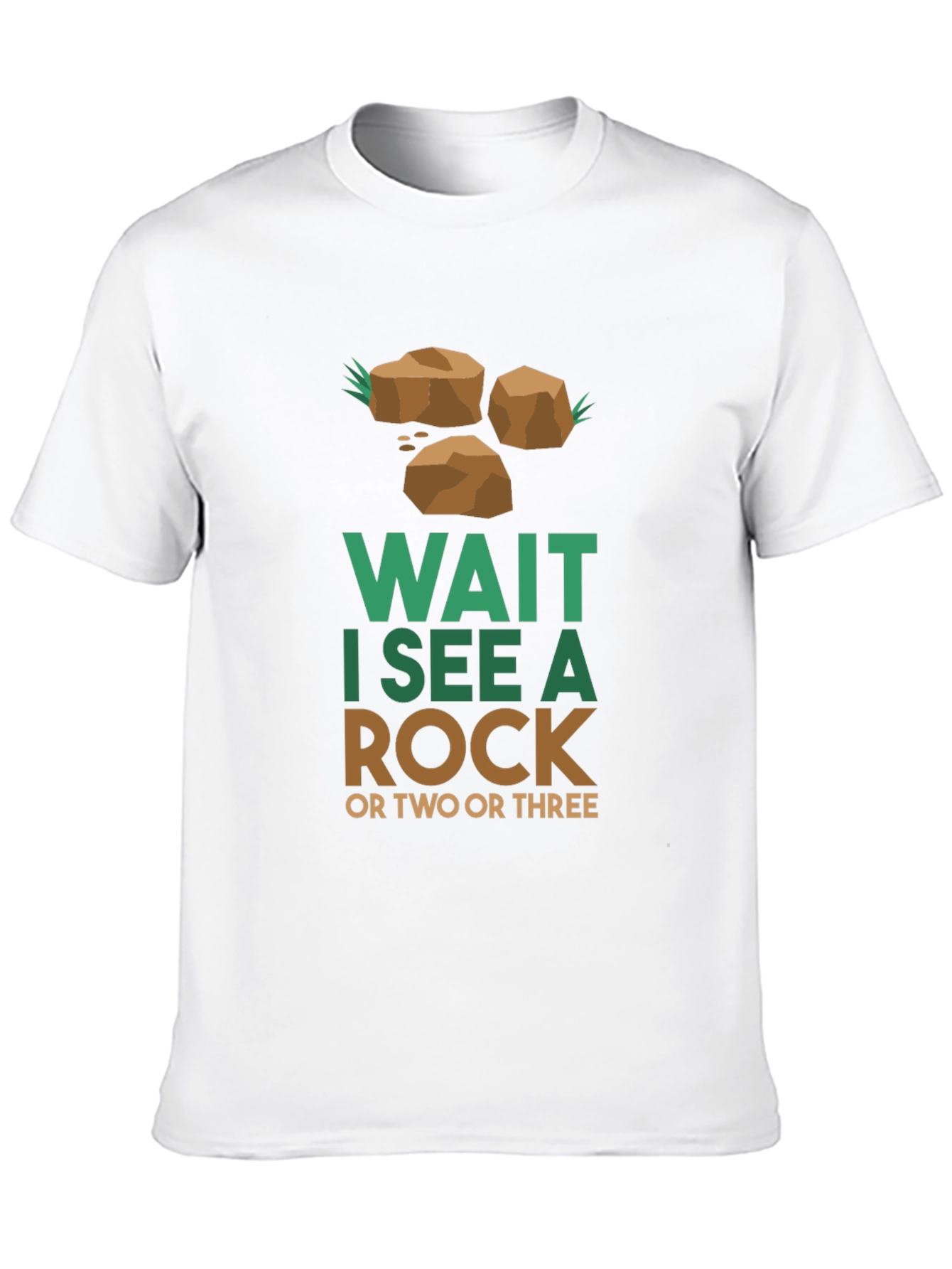 Black Wait I See a Rock T-Shirt view 10