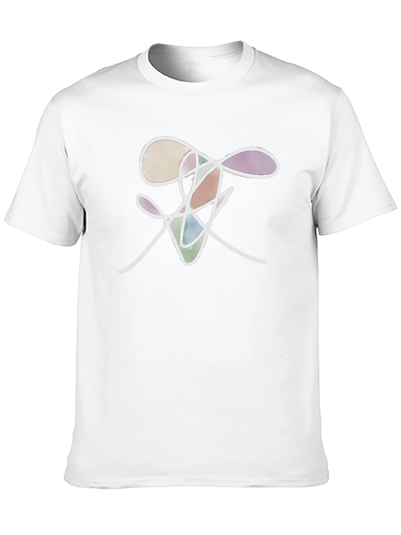 Black Abstract Line Art Graphic Tee - Stylish Black T-Shirt view 10