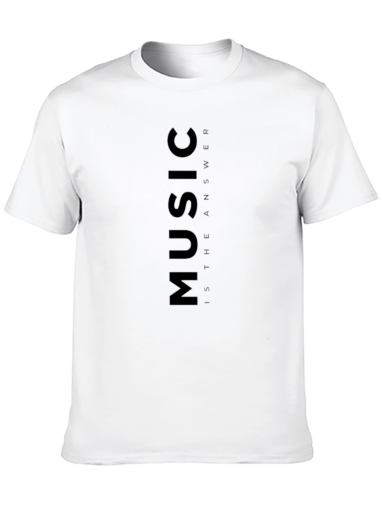 Black Music is the Answer Black Graphic T-Shirt view 10