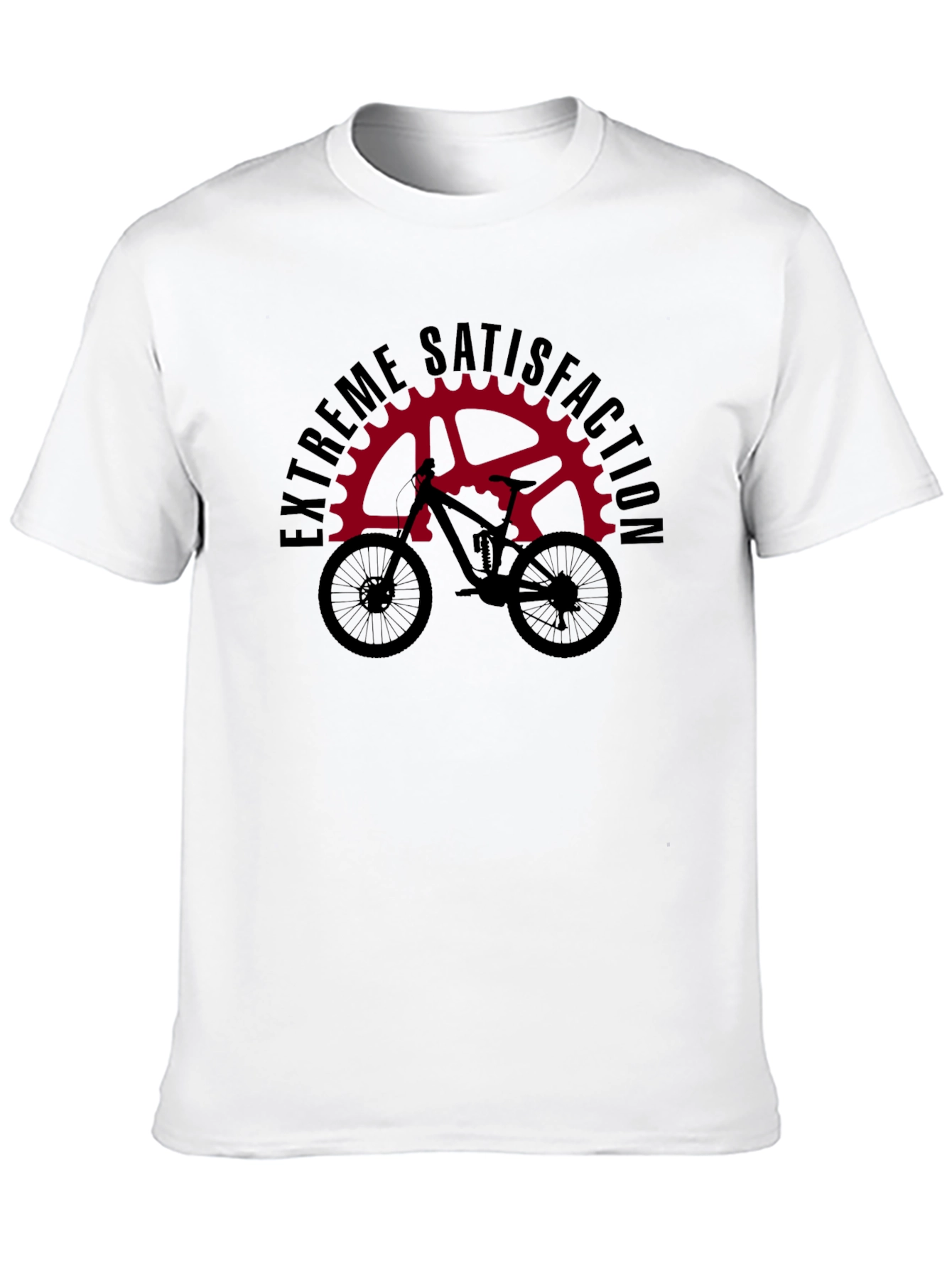 Black Extreme Satisfaction Mountain Bike T-Shirt view 10