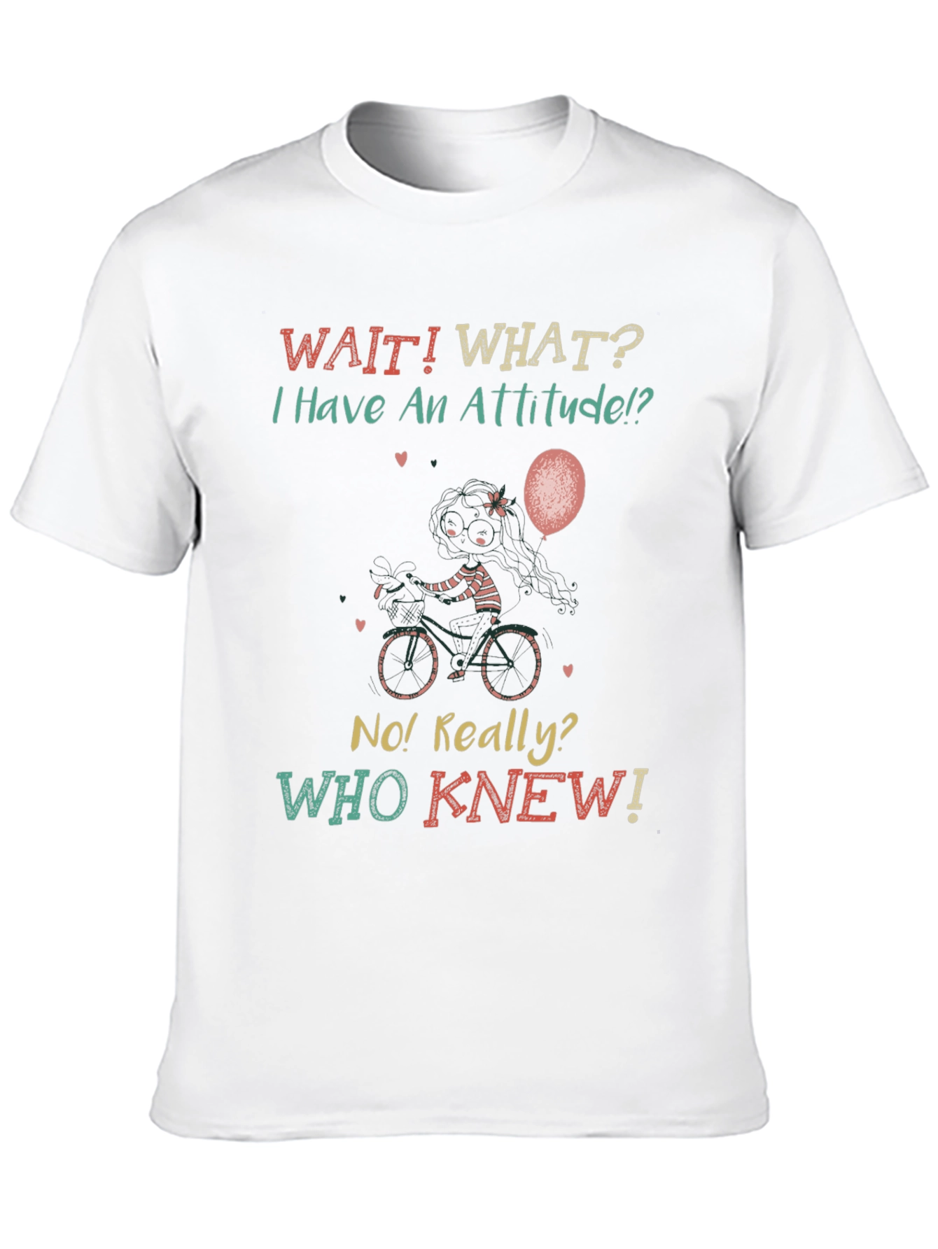 Black Attitude T-Shirt - Funny Slogan Tee view 10