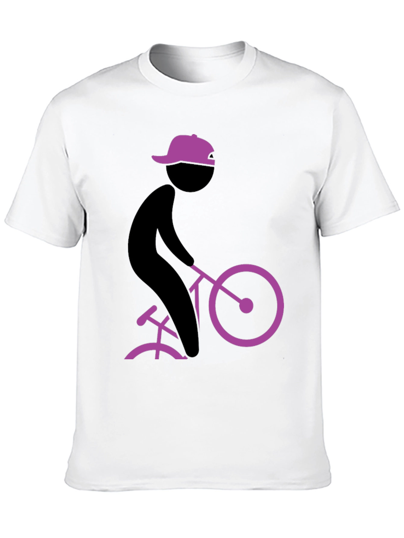 Black Cool Black T-Shirt with Cyclist Graphic view 10