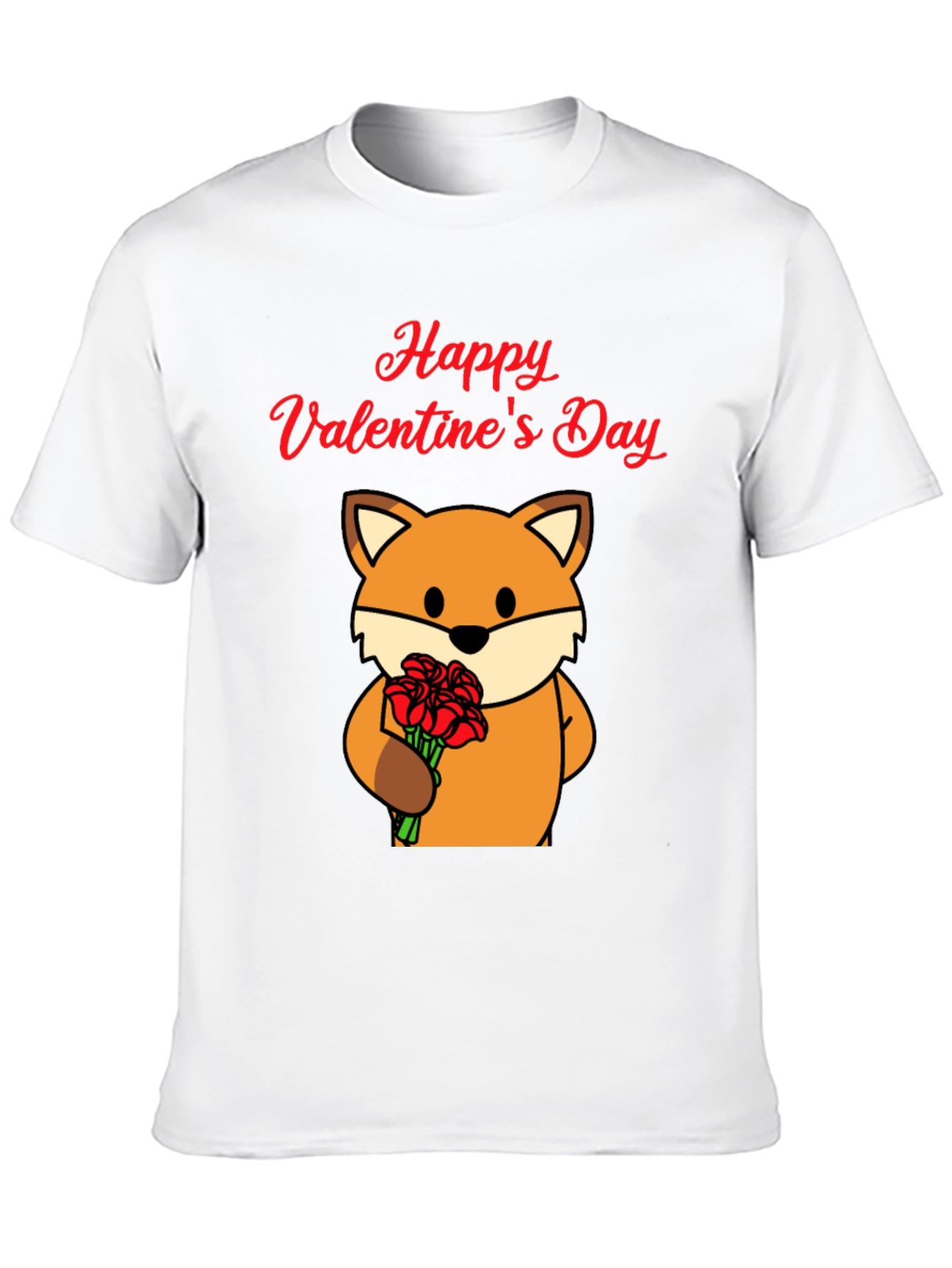 Black Happy Valentine's Day Fox Graphic Tee view 10