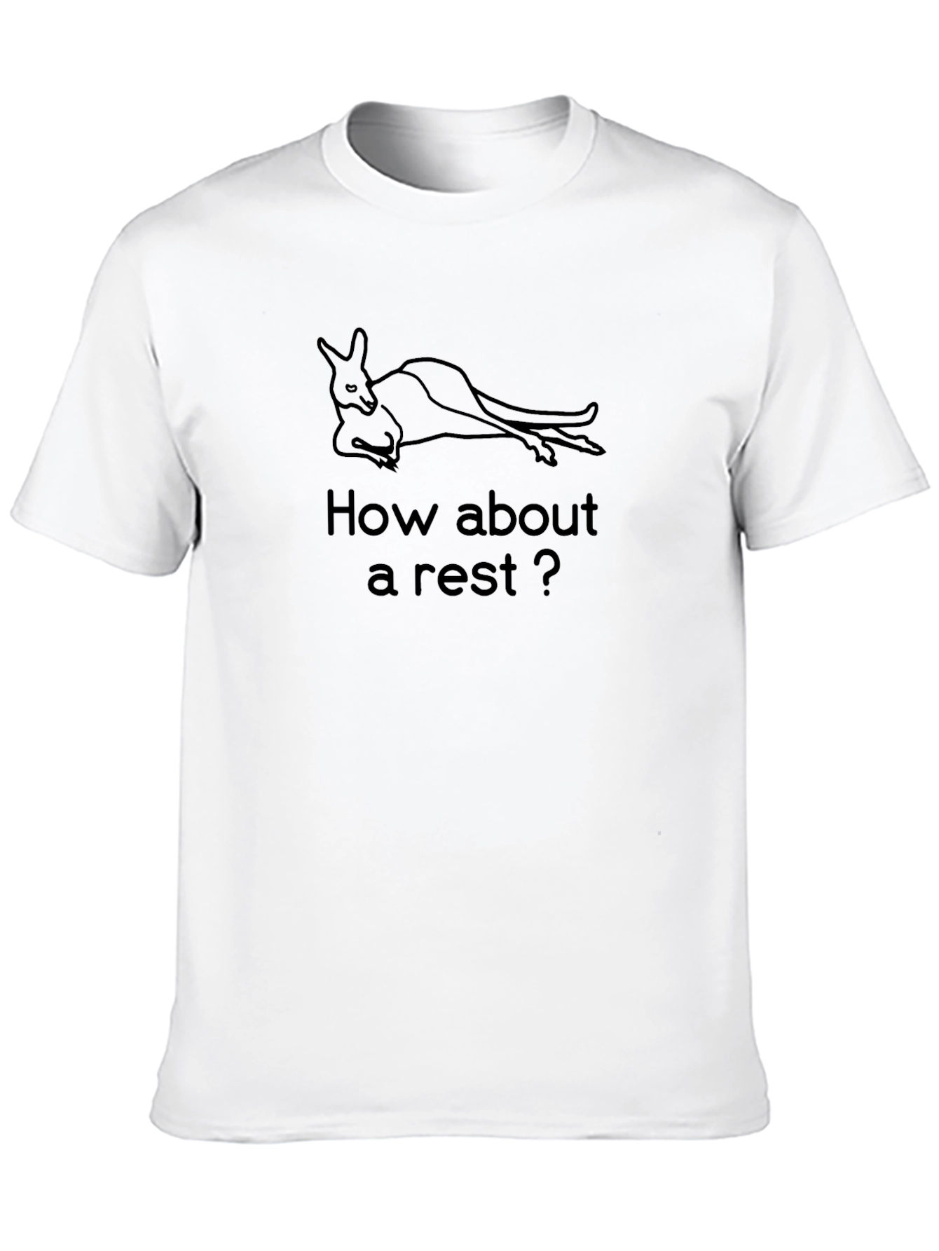 Black Relaxed Kangaroo Graphic Tee - Funny Animal T-Shirt view 10