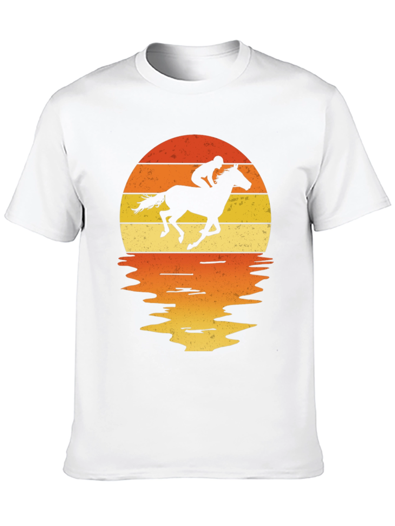 Black Horse Rider Sunset Graphic Tee view 10